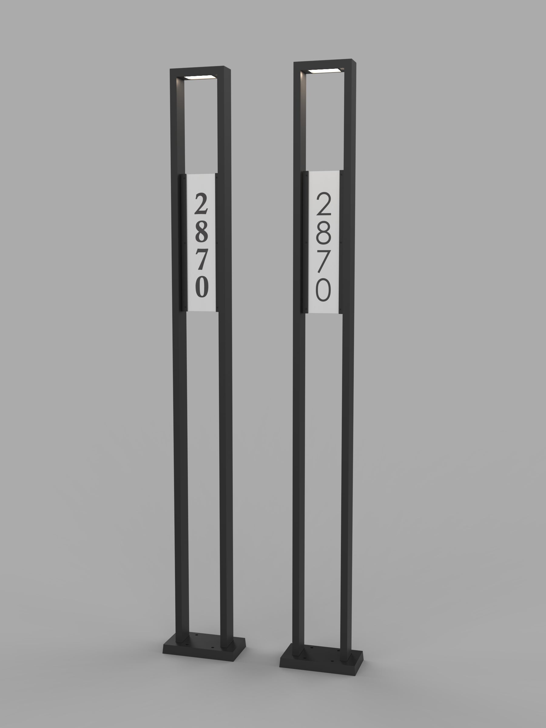 Tampa - 12 Volt Integrated LED Post Style Address Plaque - 11131
