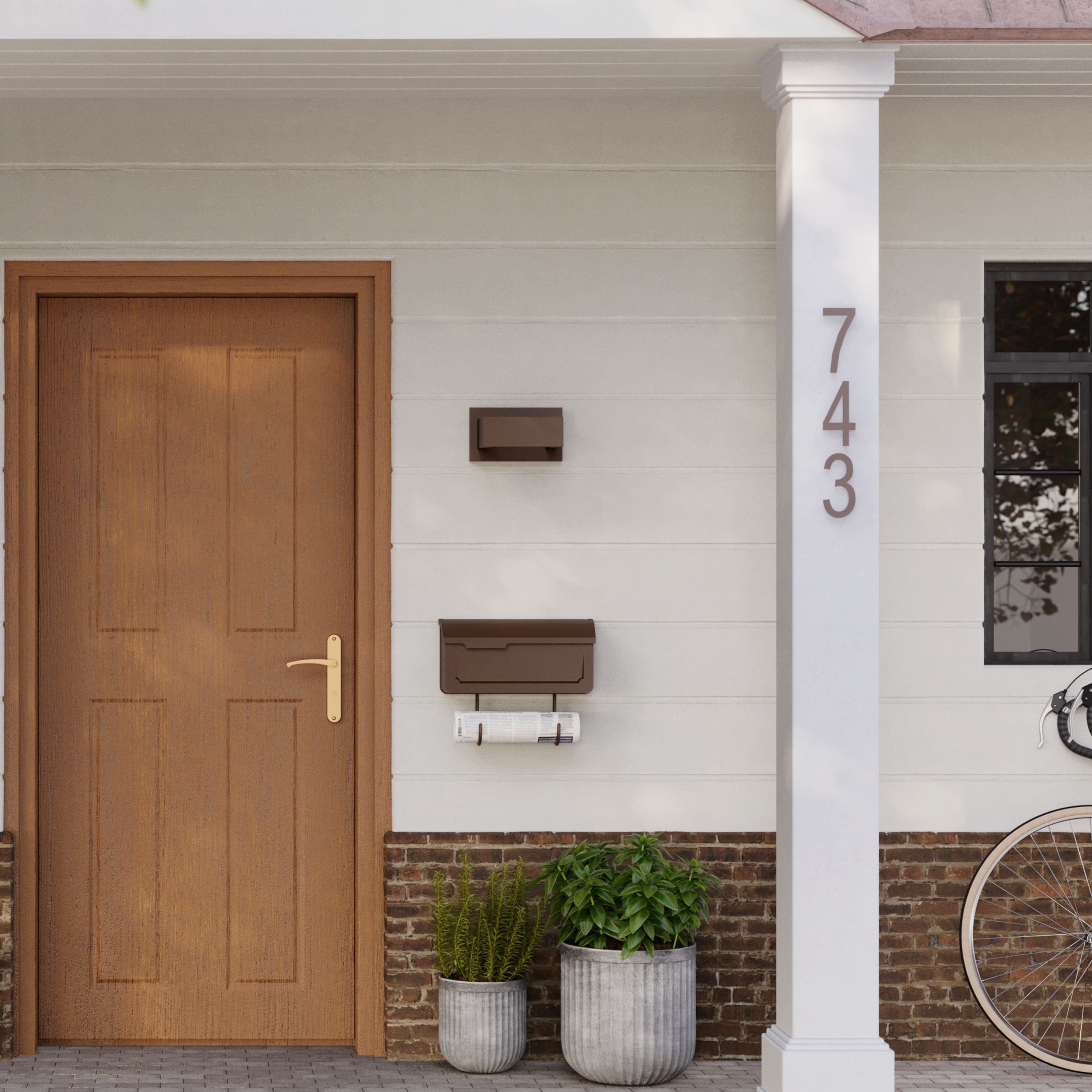 Florence - Horizontal mailbox with hooks - 1791