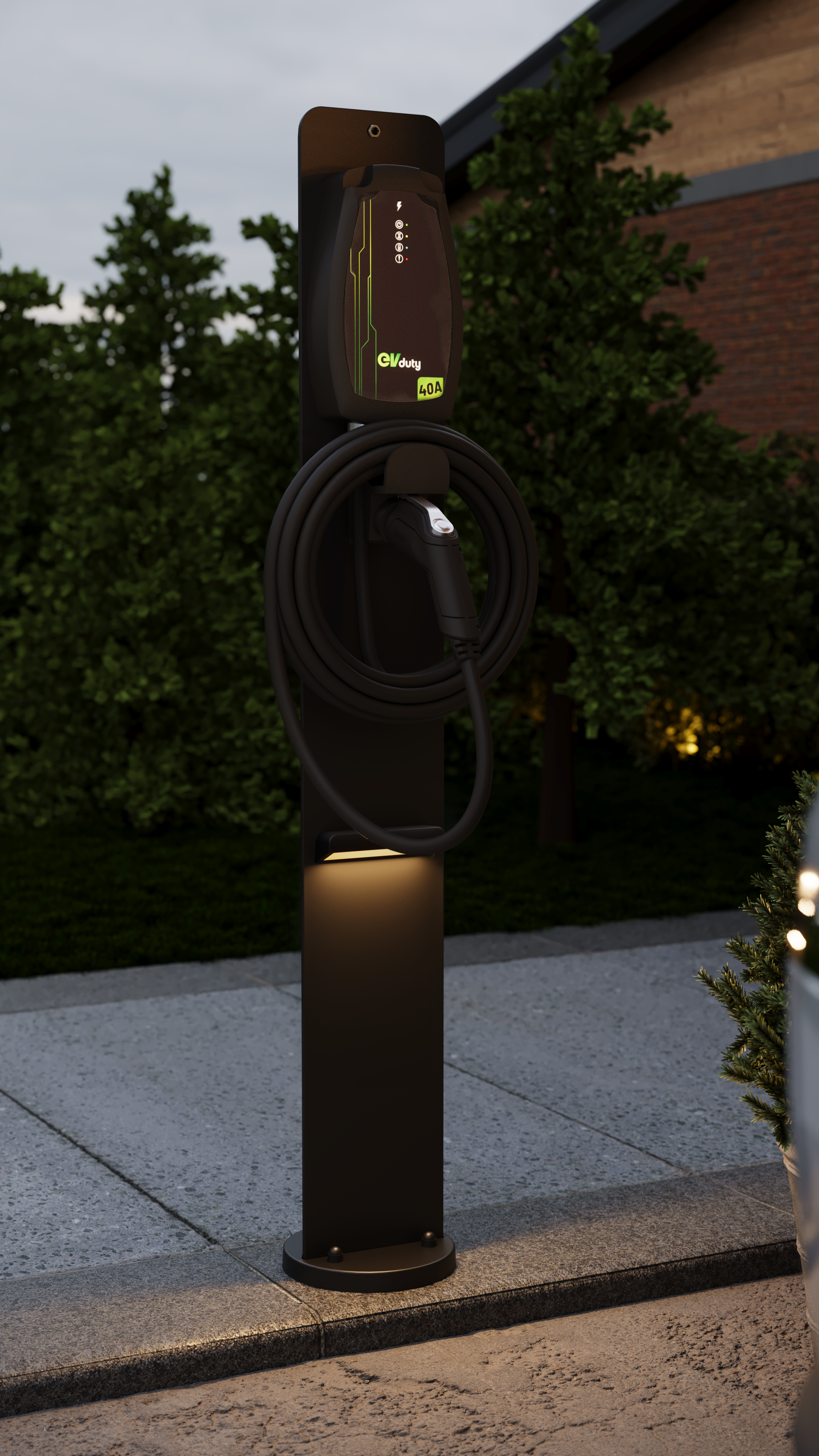SNOC Universal EVC Pedestal • for residential electric vehicle charging station • P1
