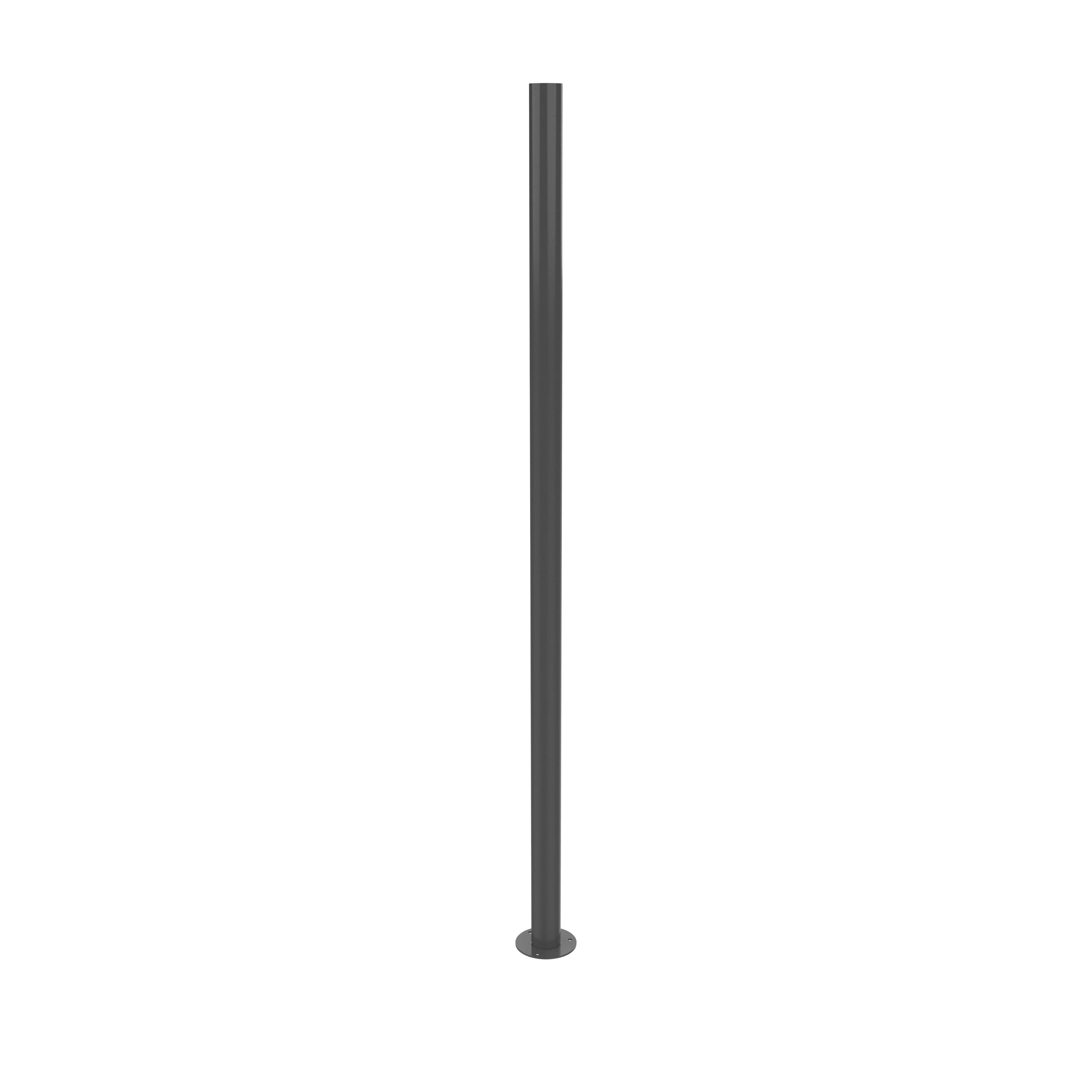 Steel post - Round with welded flange with anchor studs
