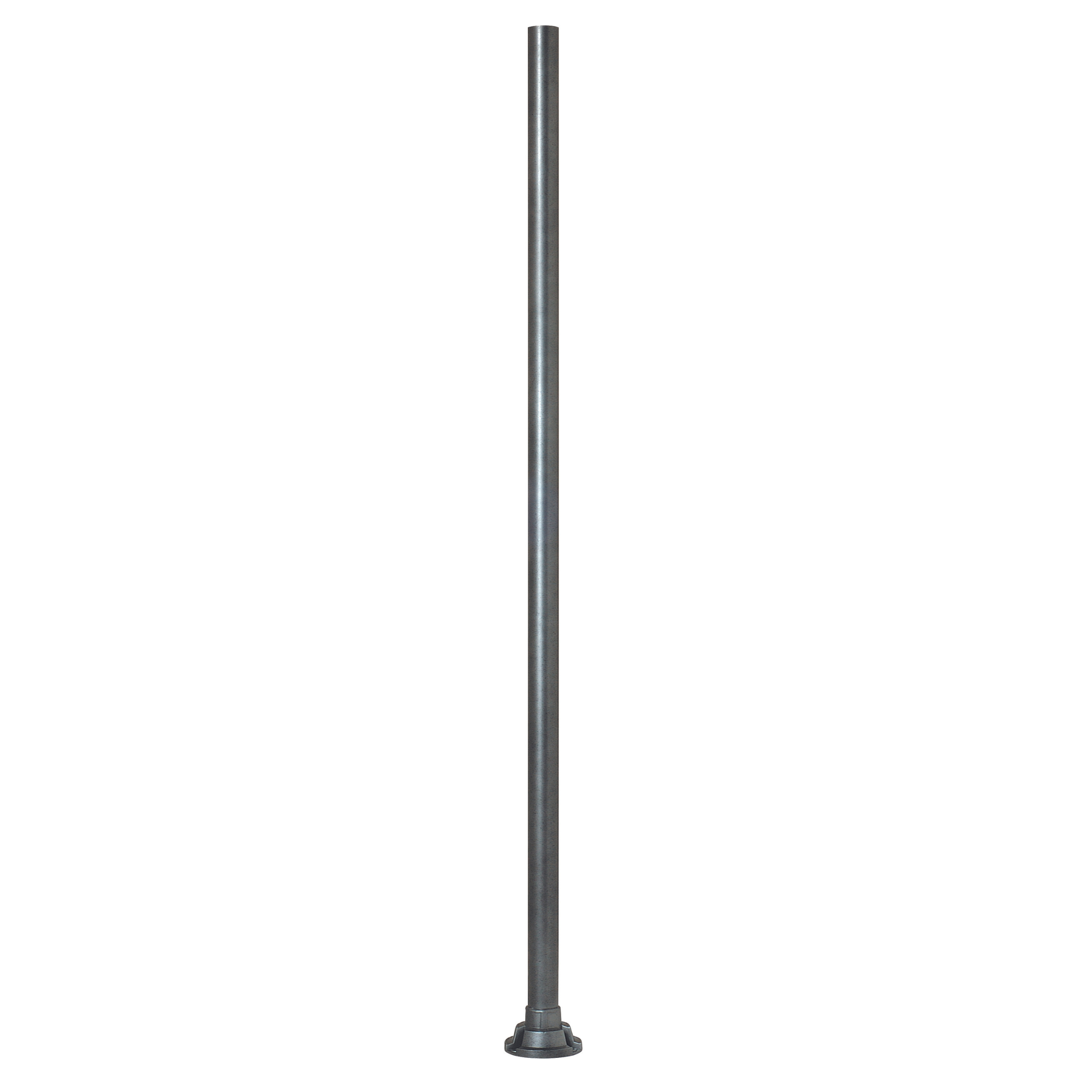 Aluminum post - Round with welded flange with anchor bolts