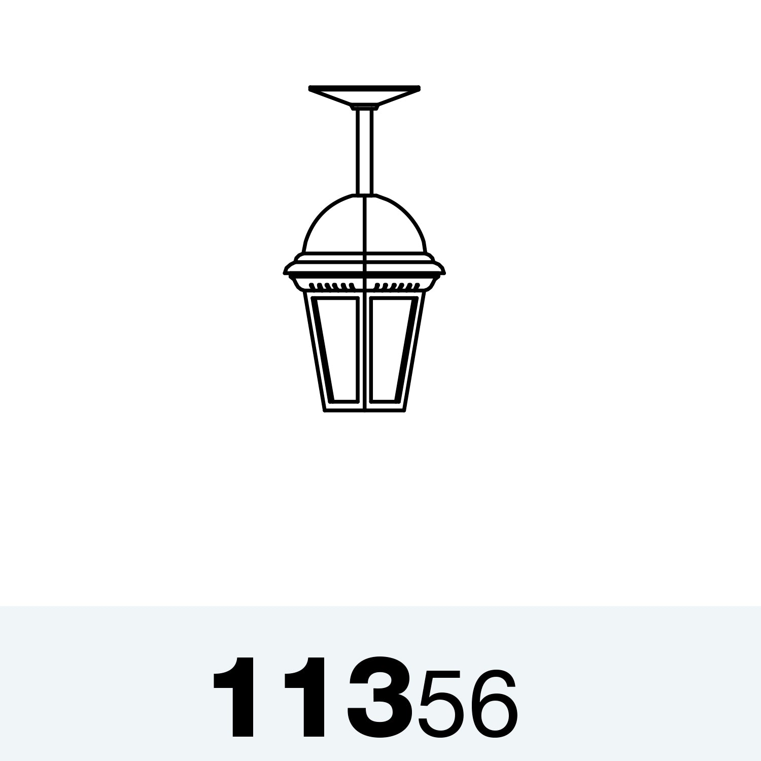Sturbridge Montage au plafond sur tige format petit 11356 SNOC