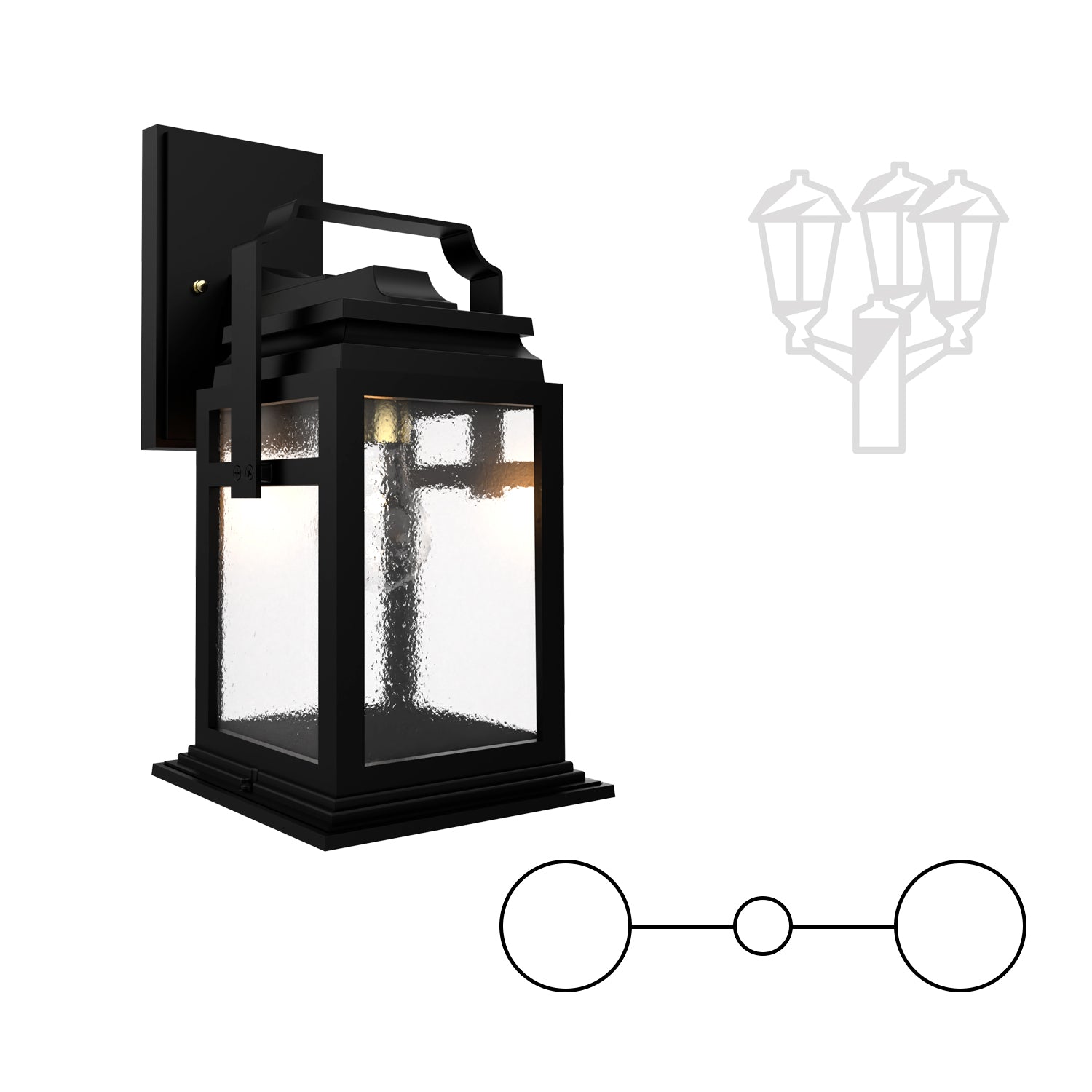 Serie 65e - Two-head open bottom mounting for small post - 16501