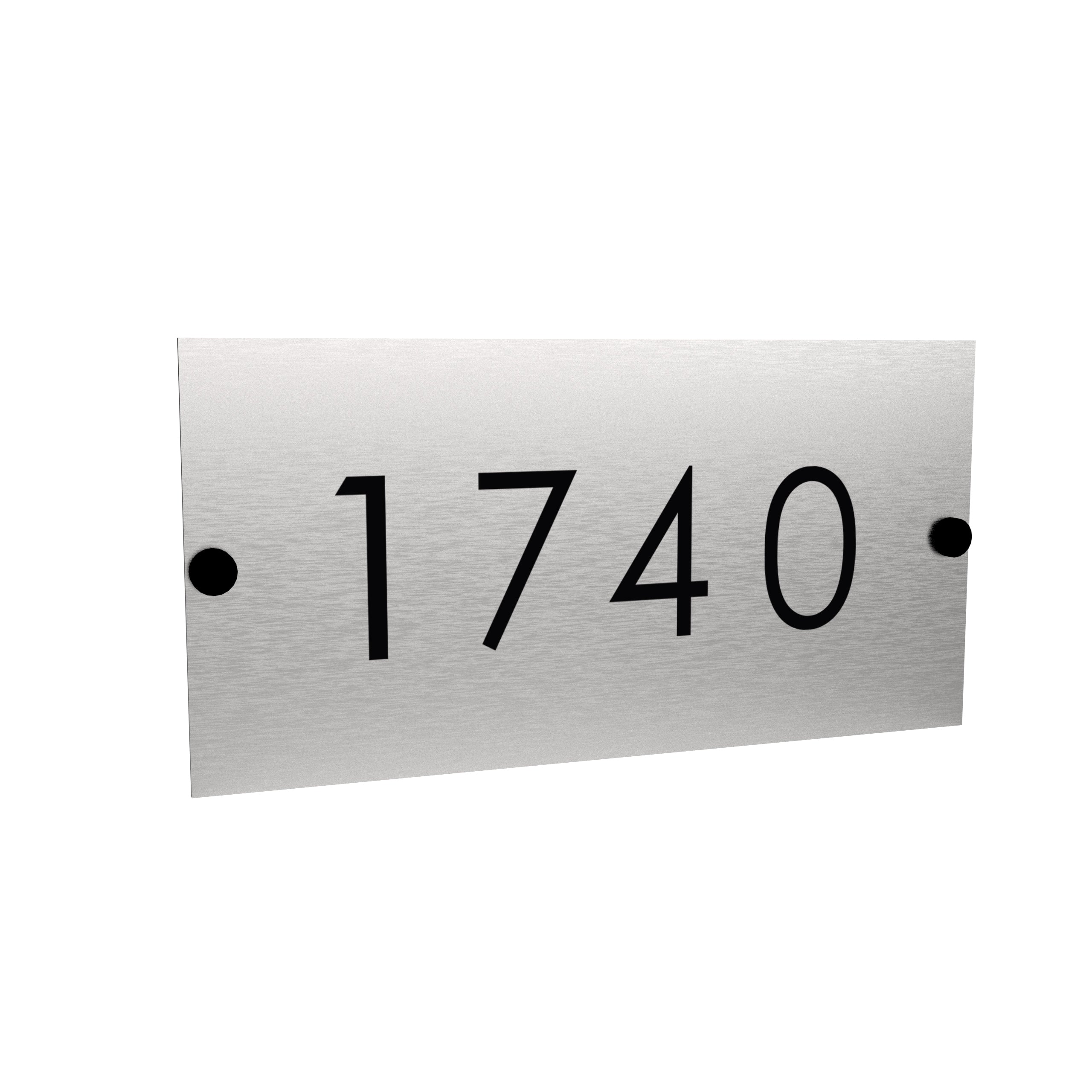DeVille - Horizontal rectangular stainless steel address plaque - 1740