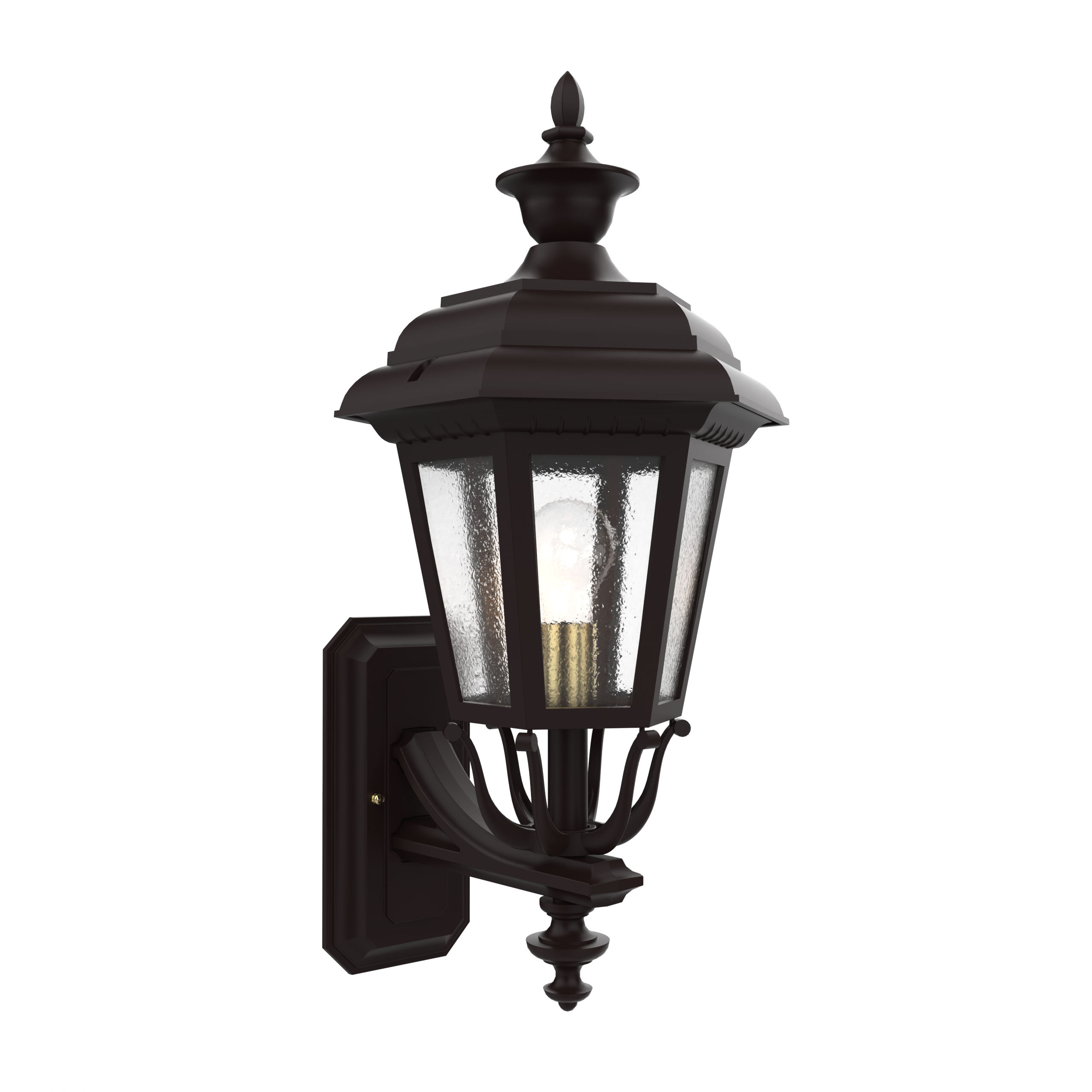 Jamestown - Uplighter wall mount with medium finial - 21412