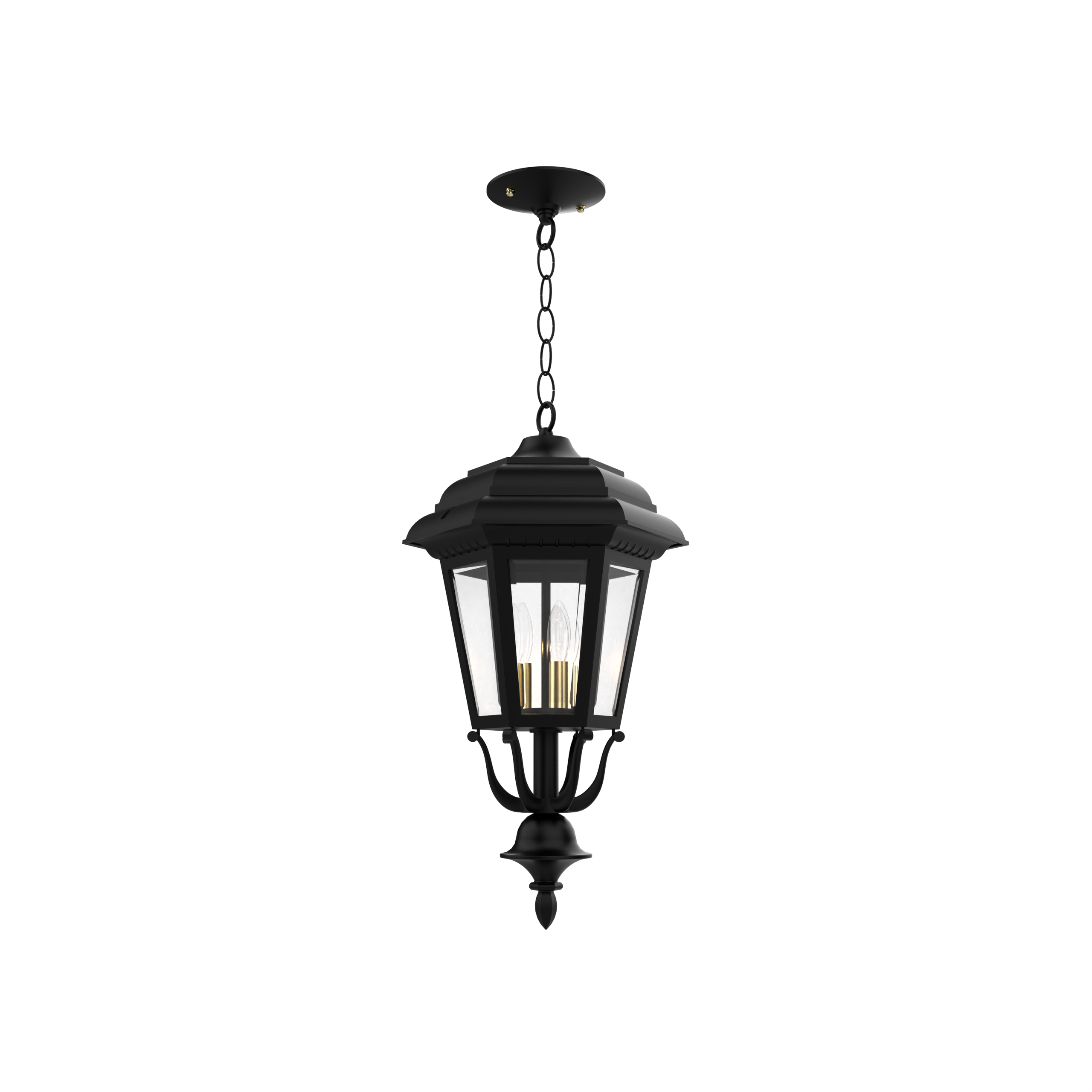 Jamestown - Ceiling mount with chain closed bottom medium format - 21455