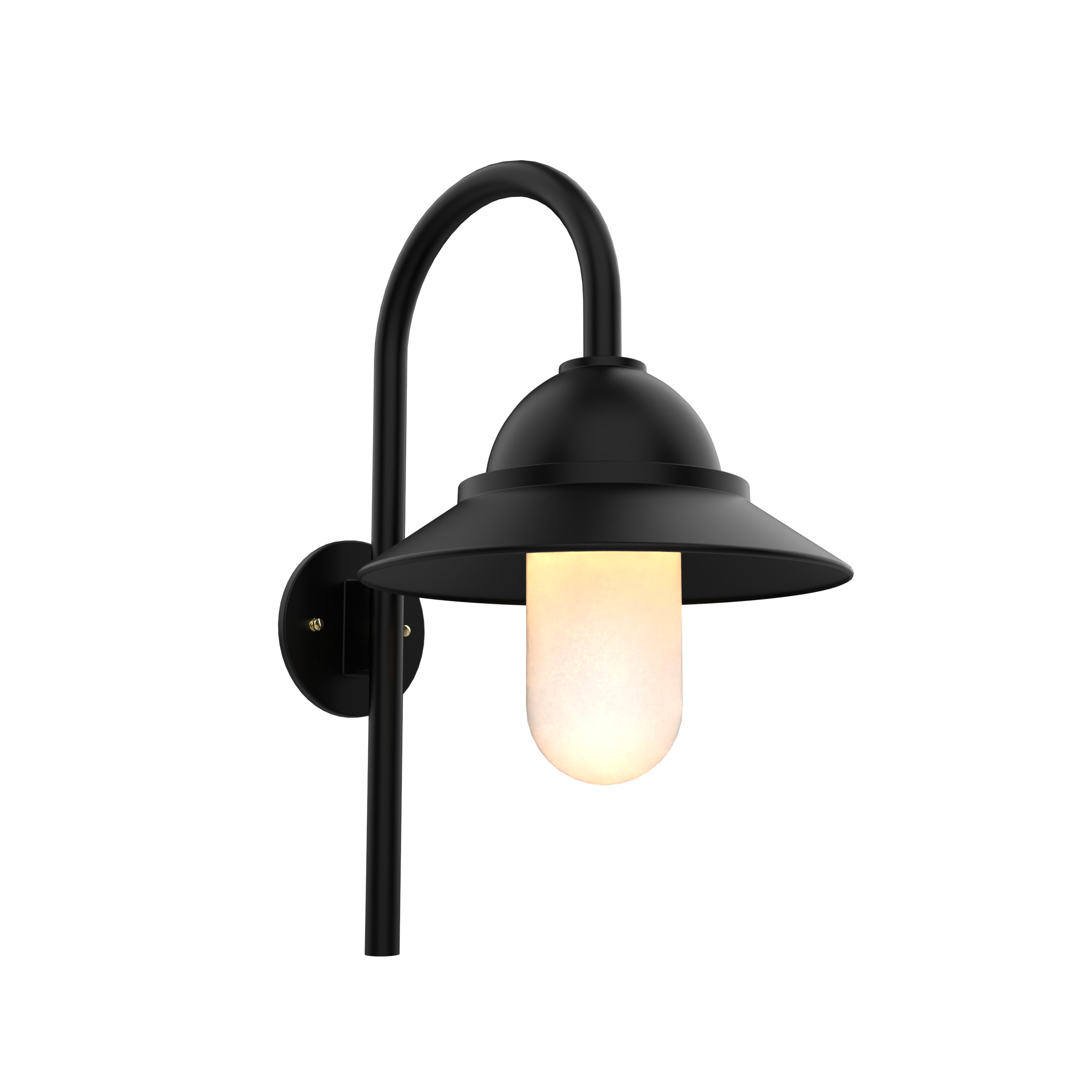 San Francisco - Luminaire mural extérieur montage vers le bas sur canne avec globe format moyen - 22399