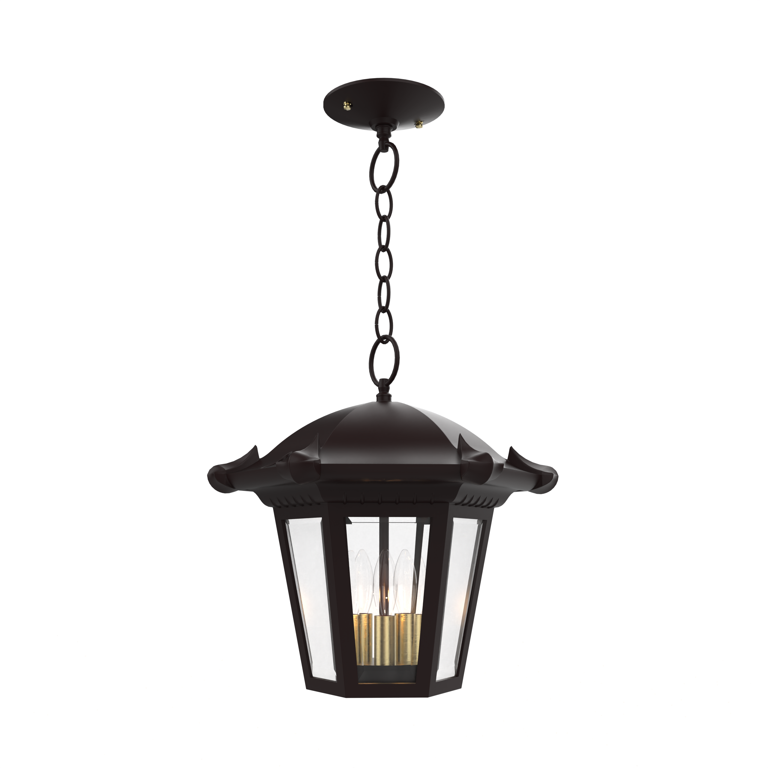 Montpellier - Ceiling mounting with chain open bottom medium format - 23350
