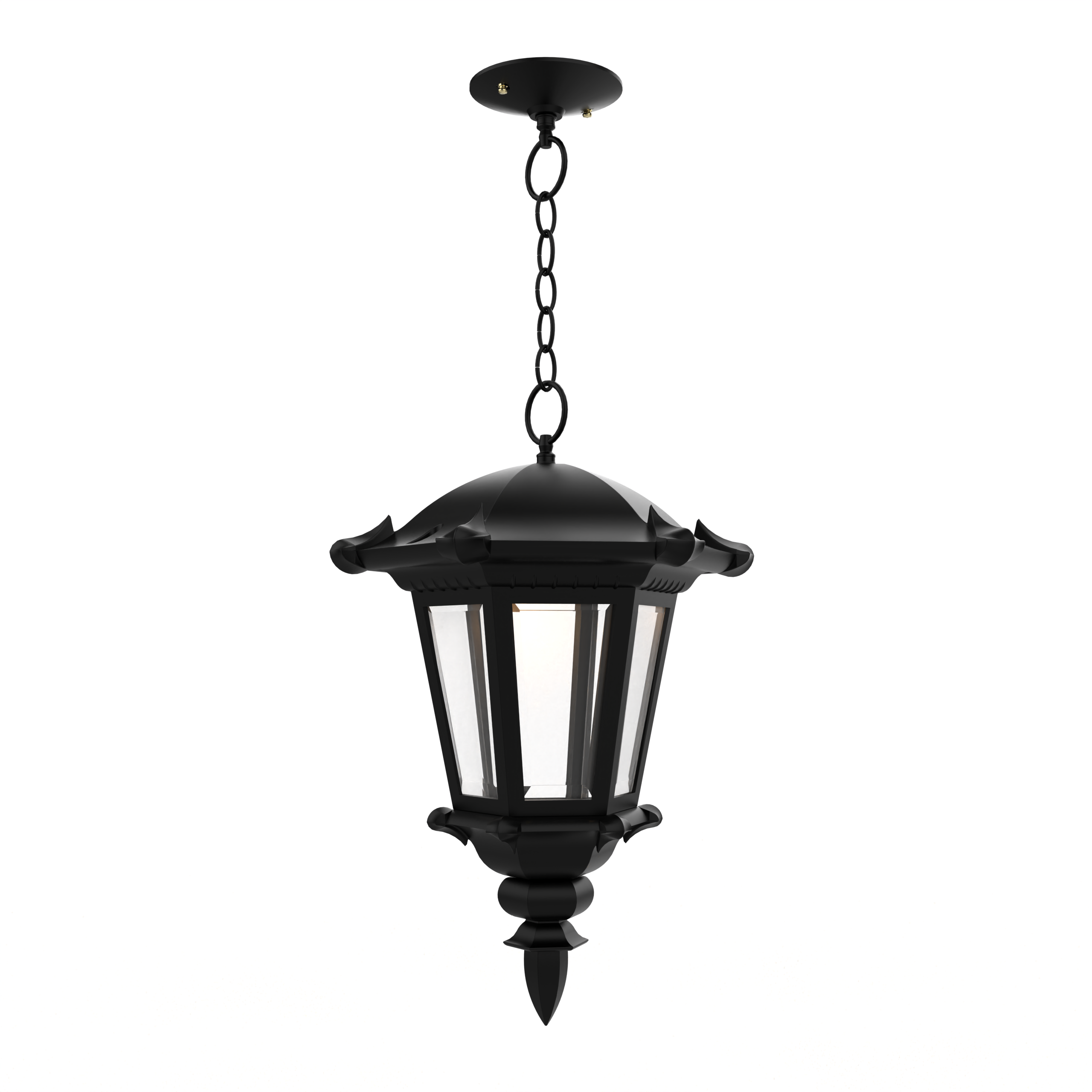 Montpellier - Ceiling mounting with chain closed bottom medium format - 23355