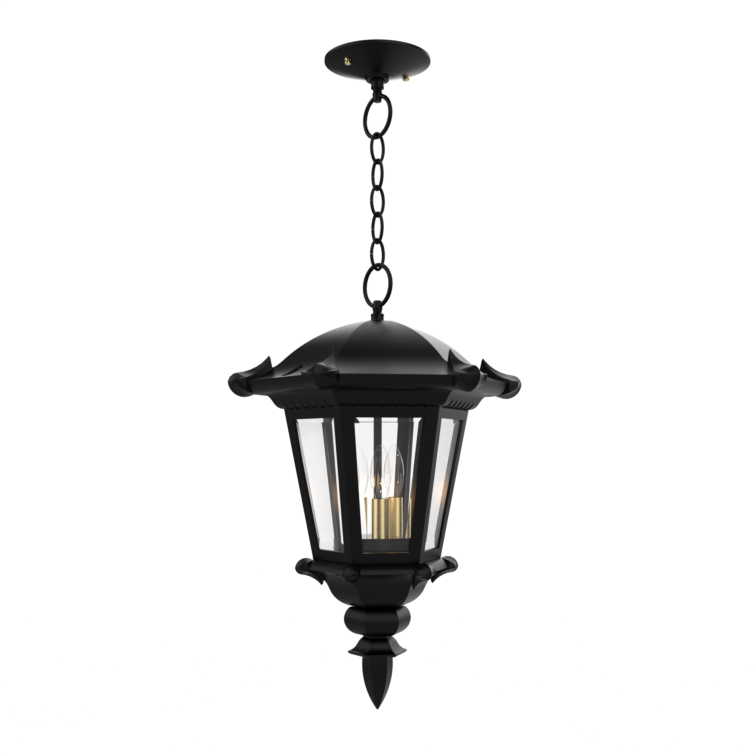 Montpellier - Ceiling mounting with chain closed bottom medium format - 23355