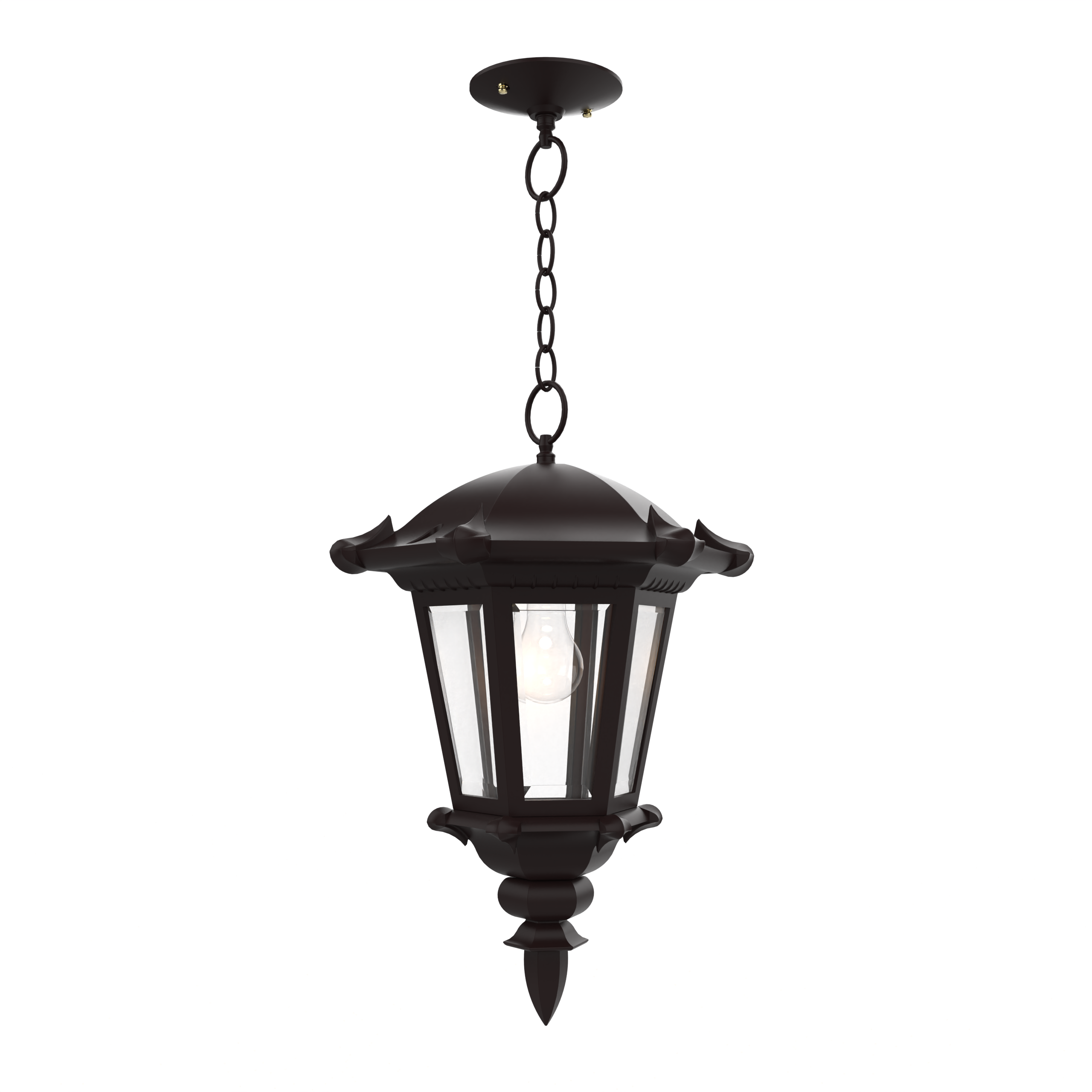 Montpellier - Ceiling mounting with chain closed bottom medium format - 23355