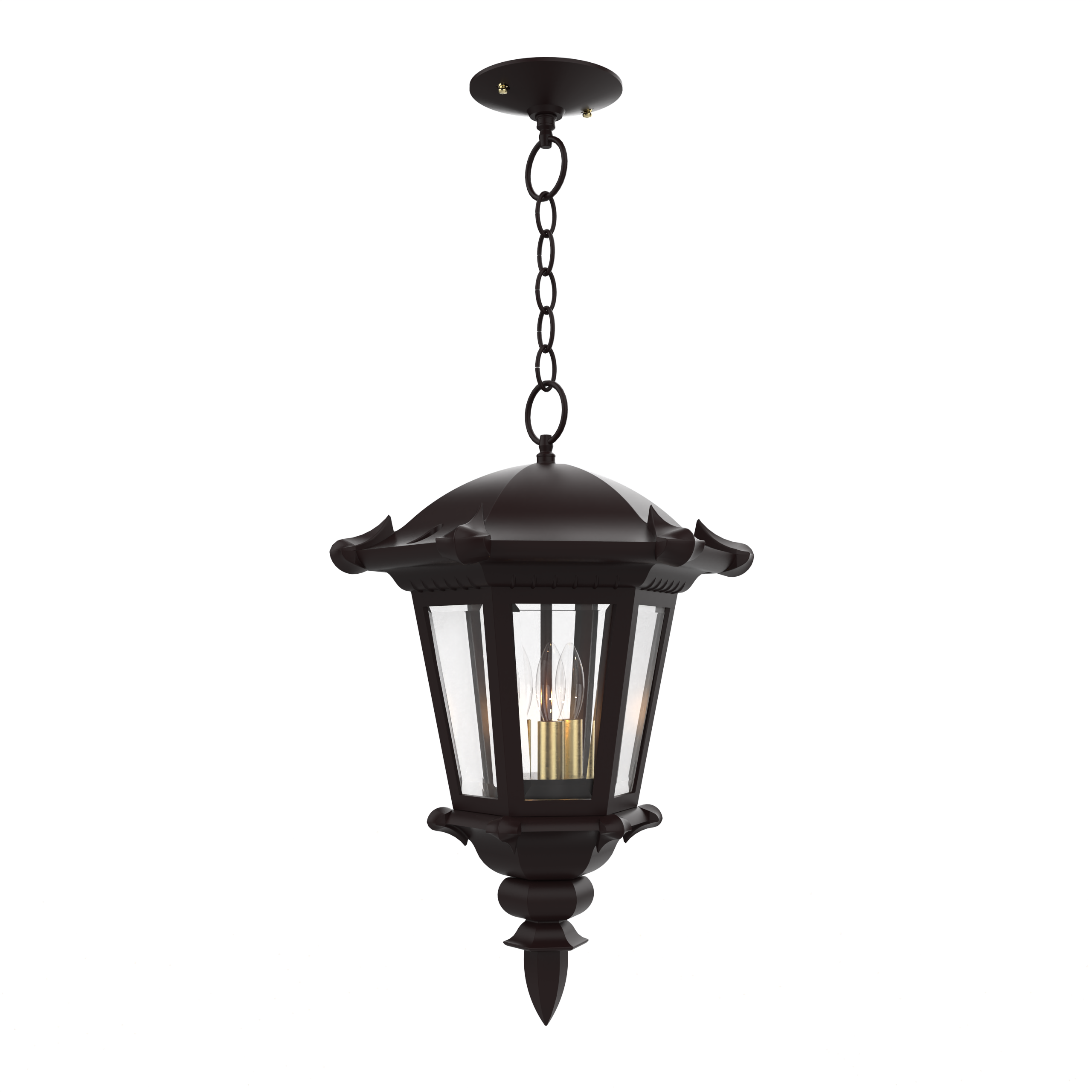 Montpellier - Ceiling mounting with chain closed bottom medium format - 23355
