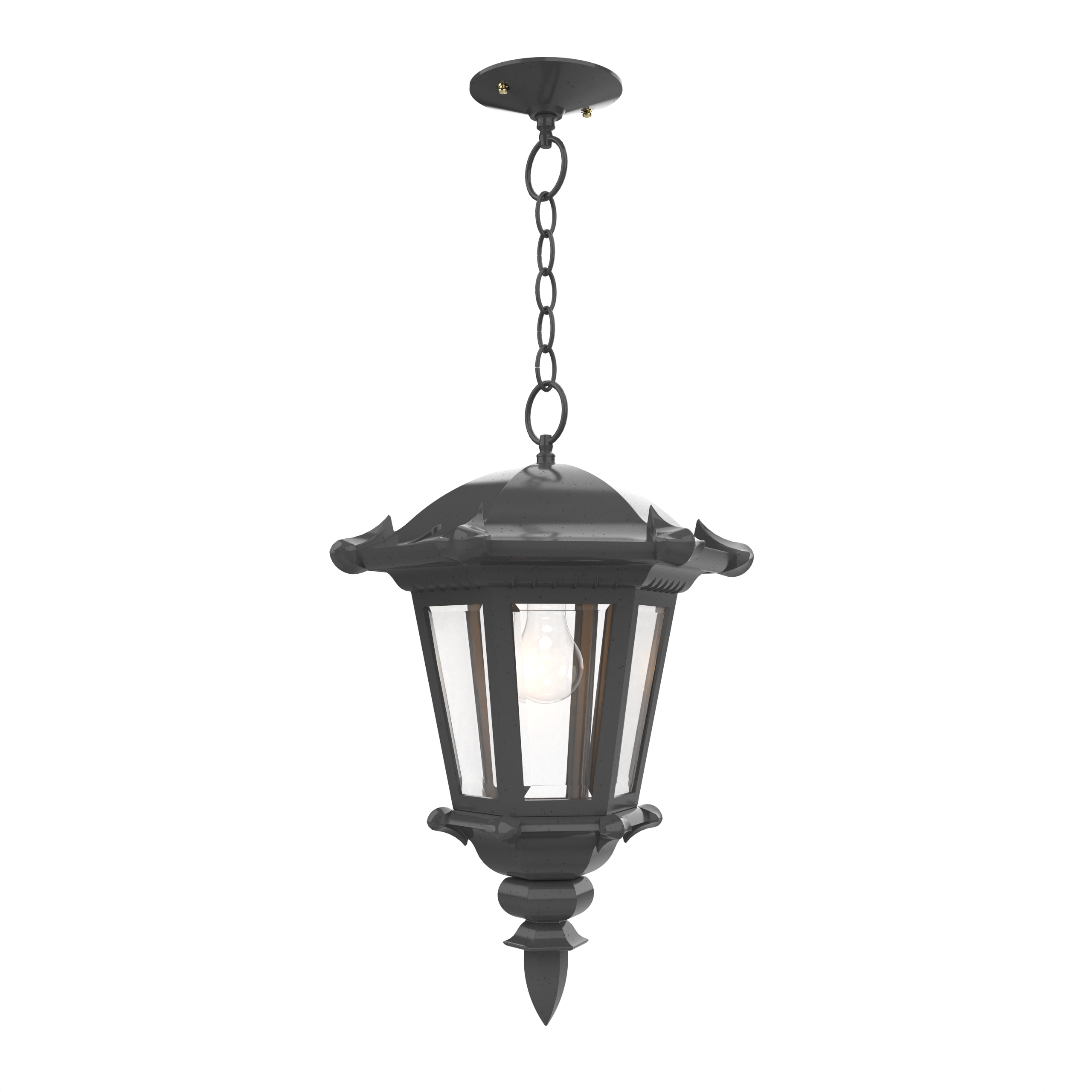 Montpellier - Ceiling mounting with chain closed bottom medium format - 23355