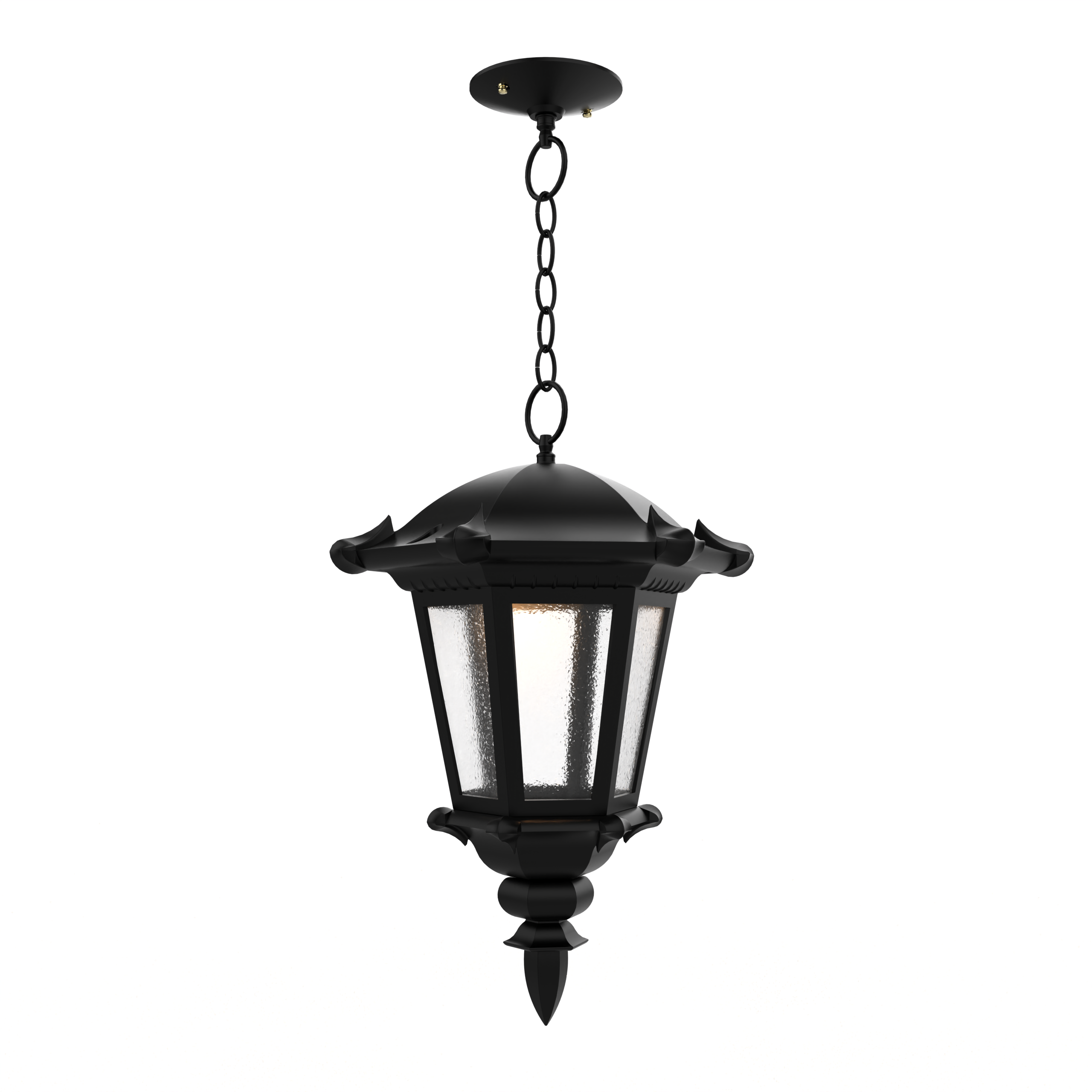 Montpellier - Ceiling mounting with chain closed bottom medium format - 23355