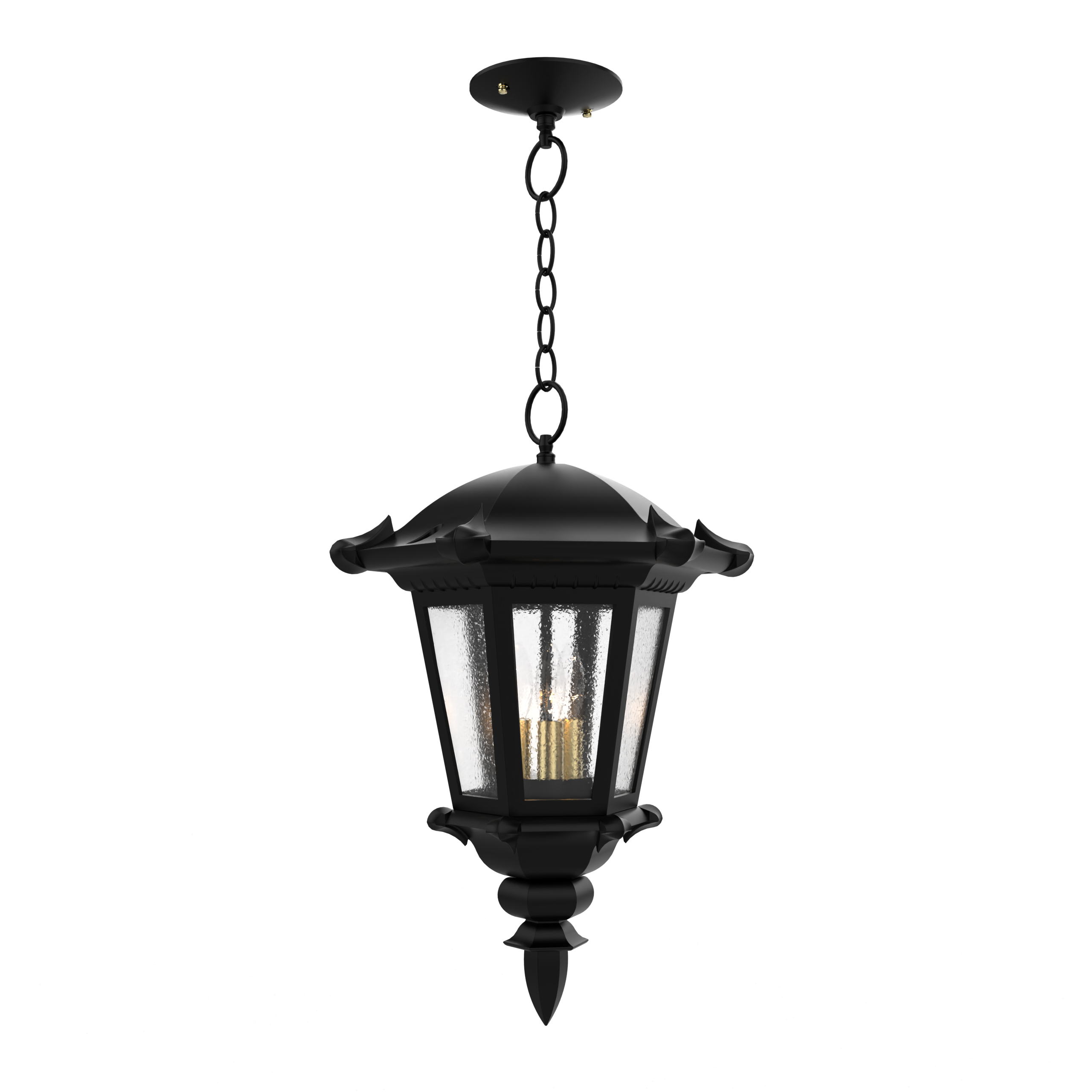 Montpellier - Ceiling mounting with chain closed bottom medium format - 23355