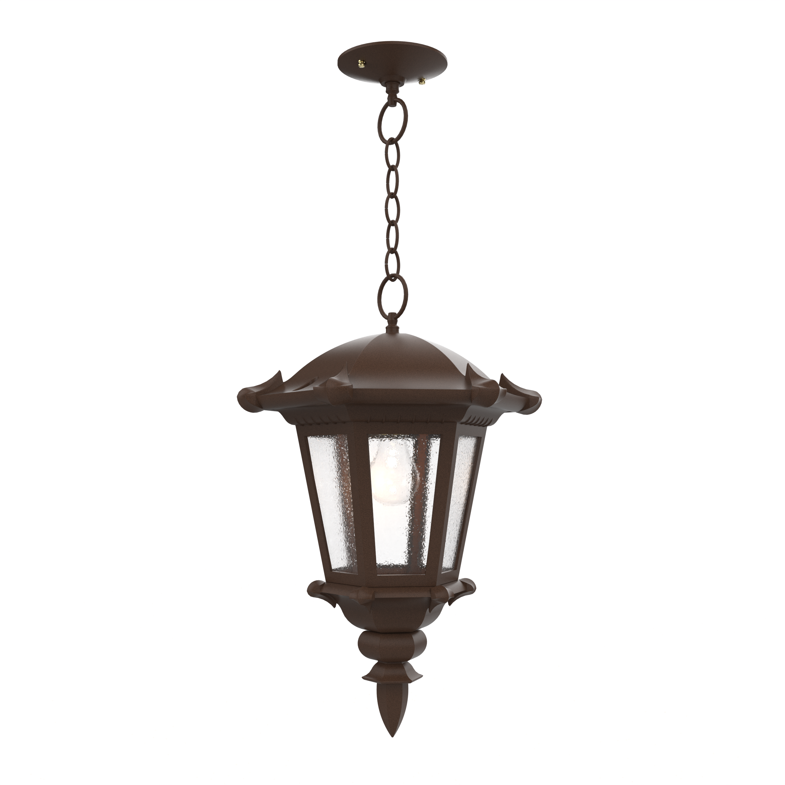Montpellier - Ceiling mounting with chain closed bottom medium format - 23355