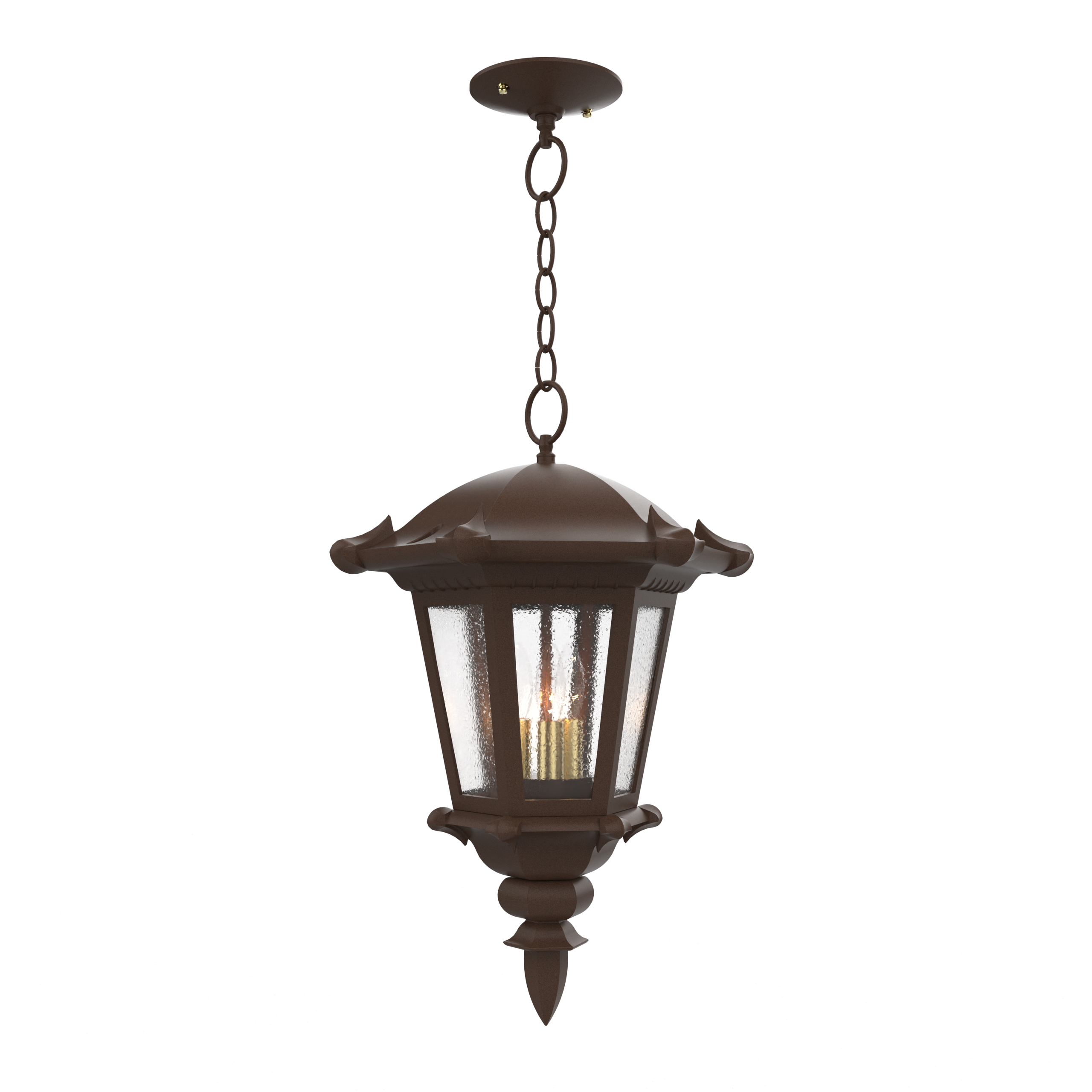 Montpellier - Ceiling mounting with chain closed bottom medium format - 23355