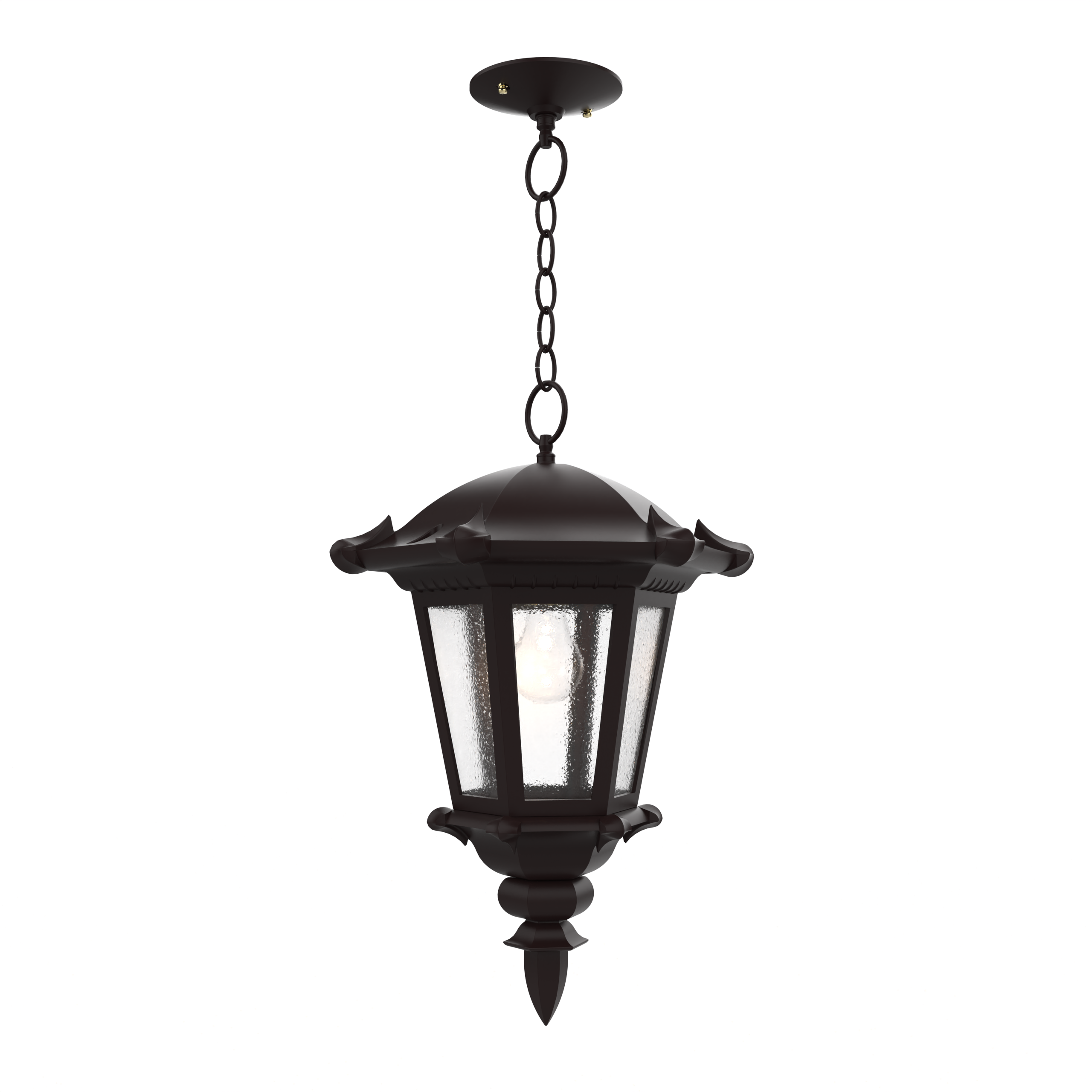 Montpellier - Ceiling mounting with chain closed bottom medium format - 23355