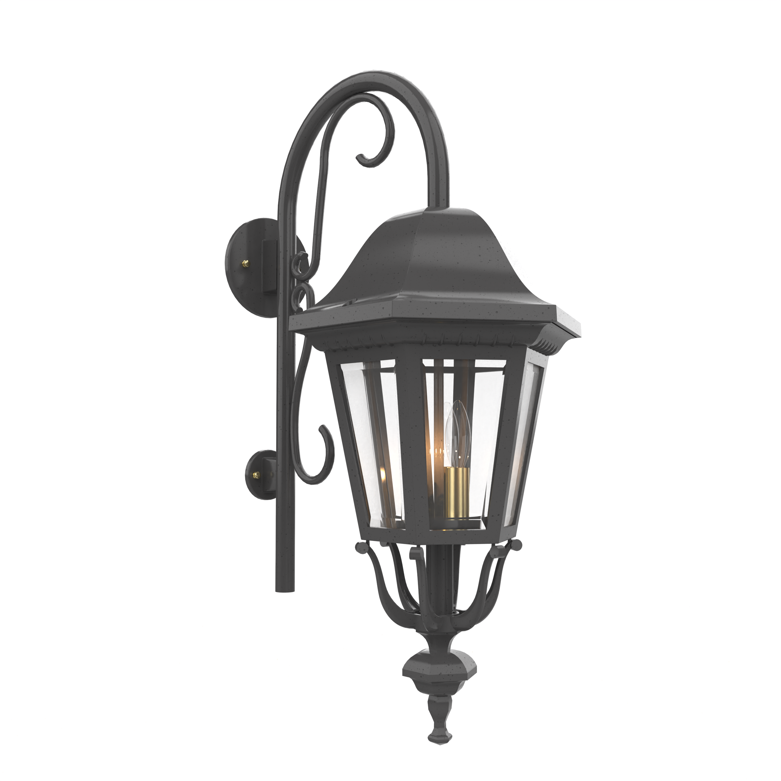 Florence - Luminaire mural extérieur montage vers le bas avec canne fond fermé format moyen - 23798