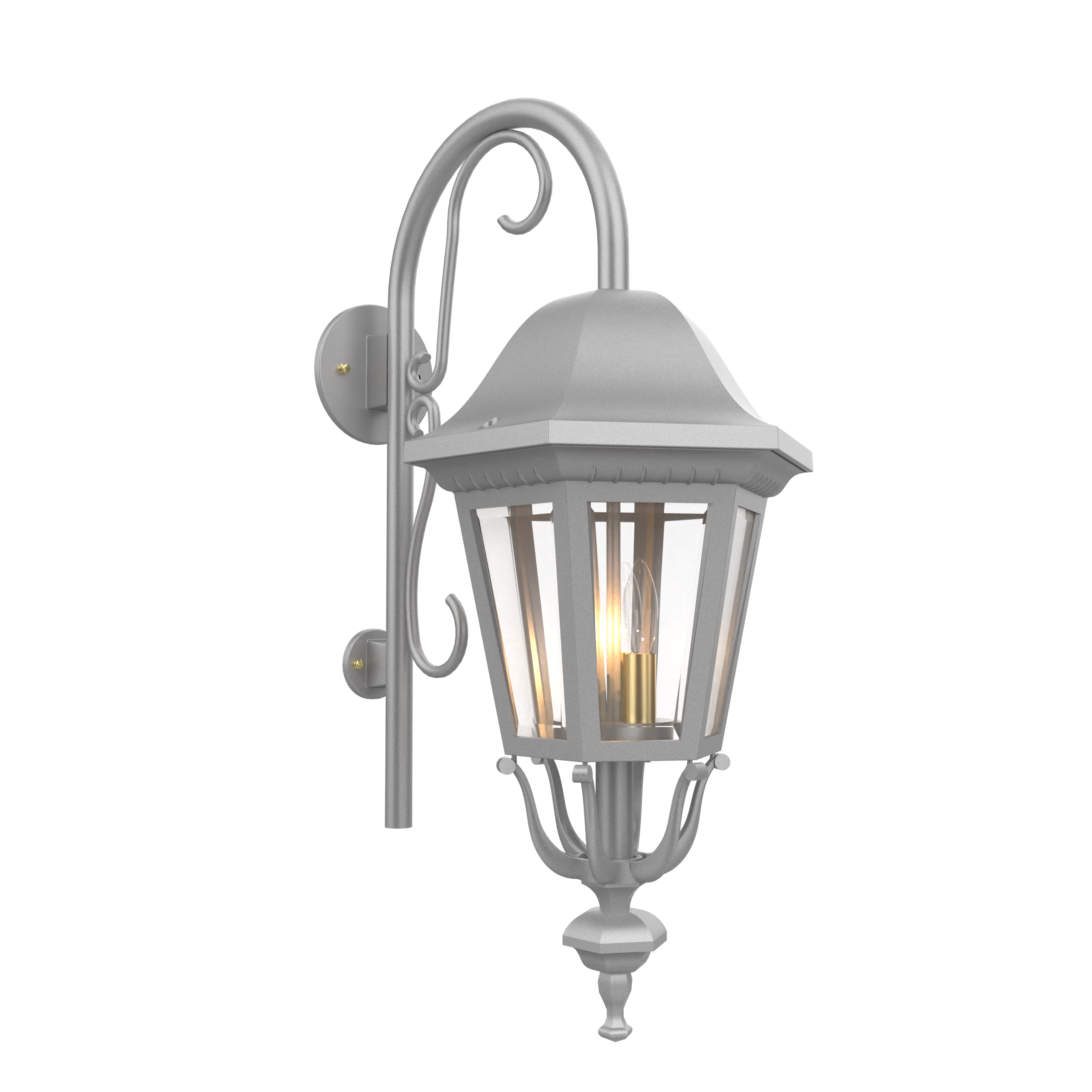 Florence - Luminaire mural extérieur montage vers le bas avec canne fond fermé format moyen - 23798