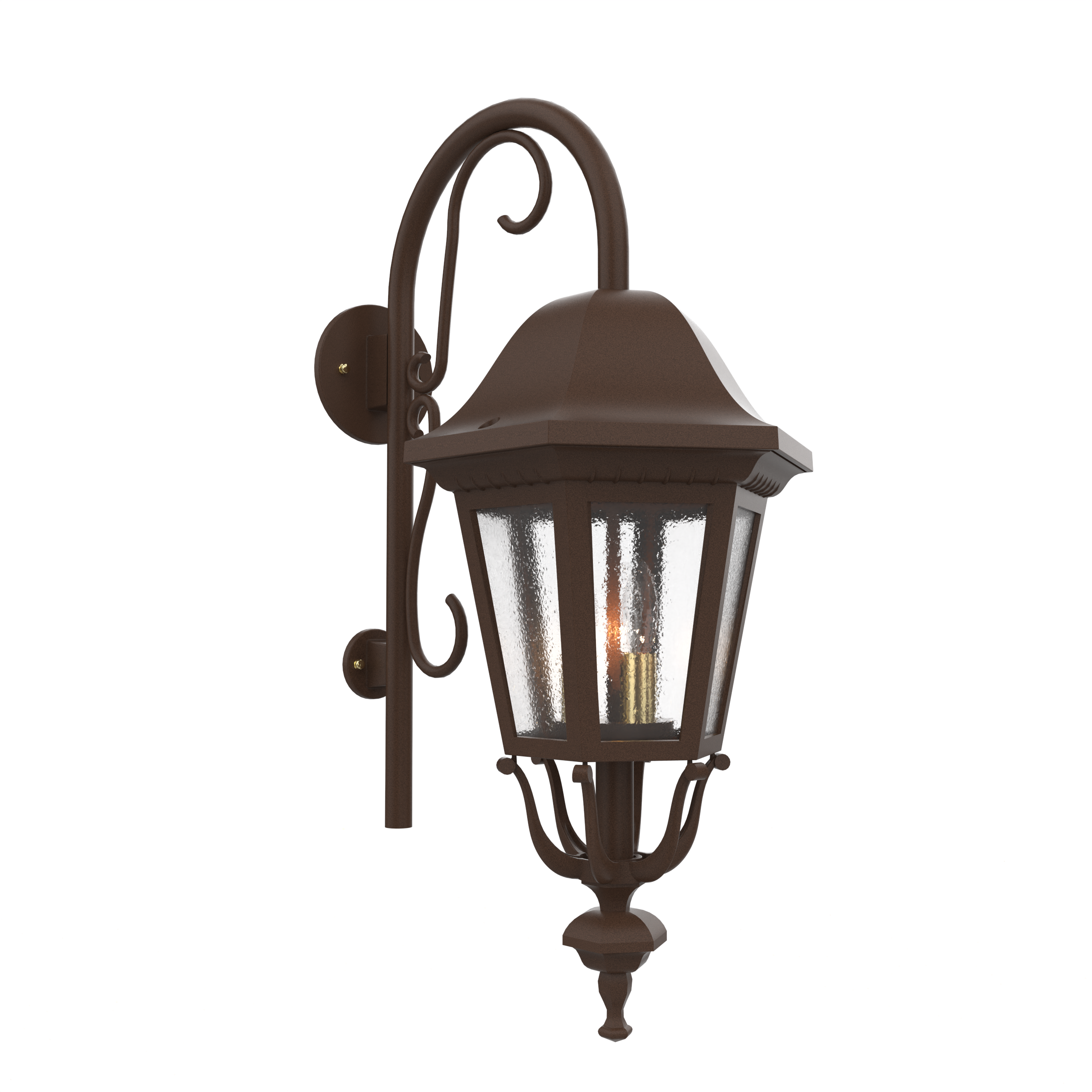 Florence - Luminaire mural extérieur montage vers le bas avec canne fond fermé format moyen - 23798