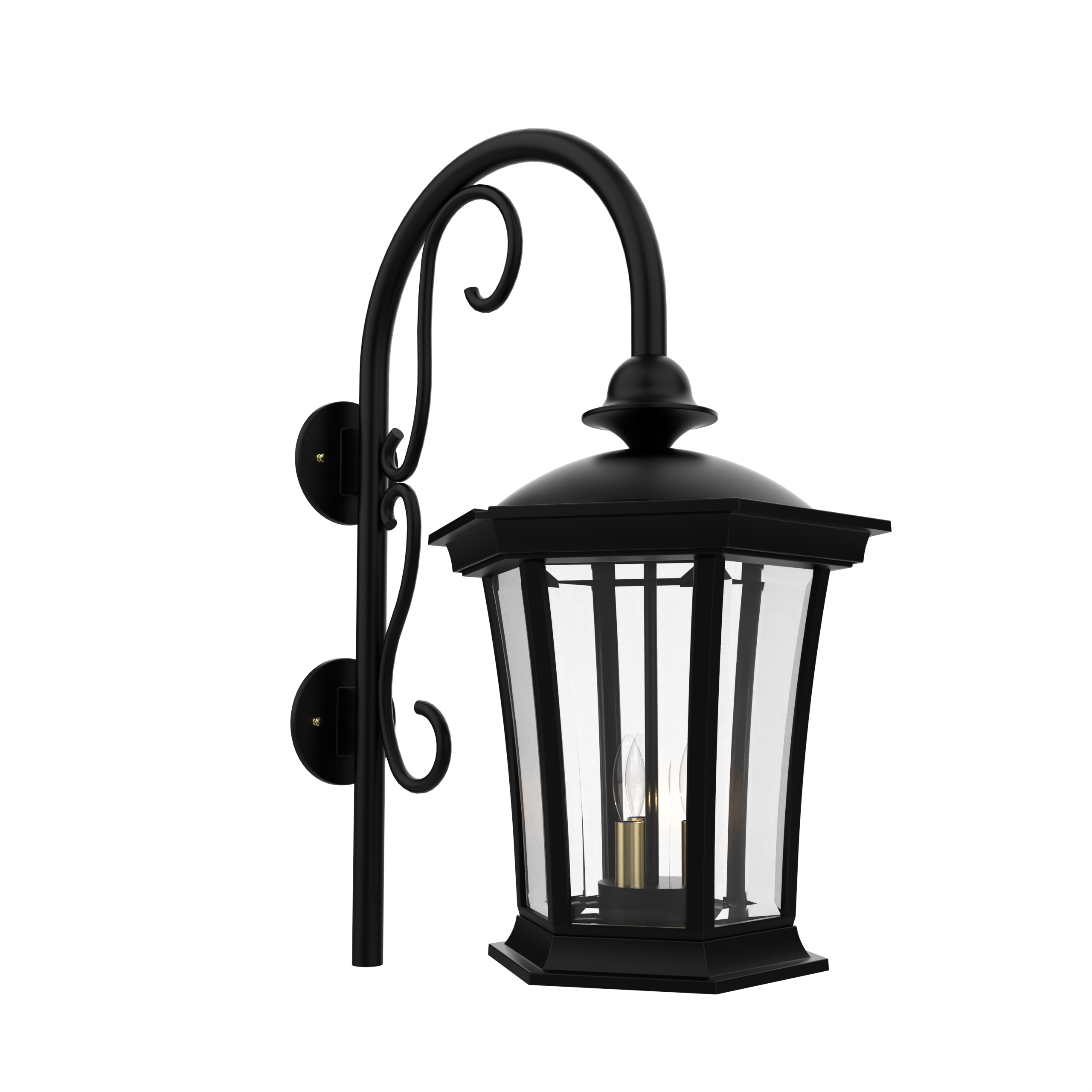 Westminster - Luminaire mural extérieur montage vers le bas avec canne fond ouvert format grand - 33593