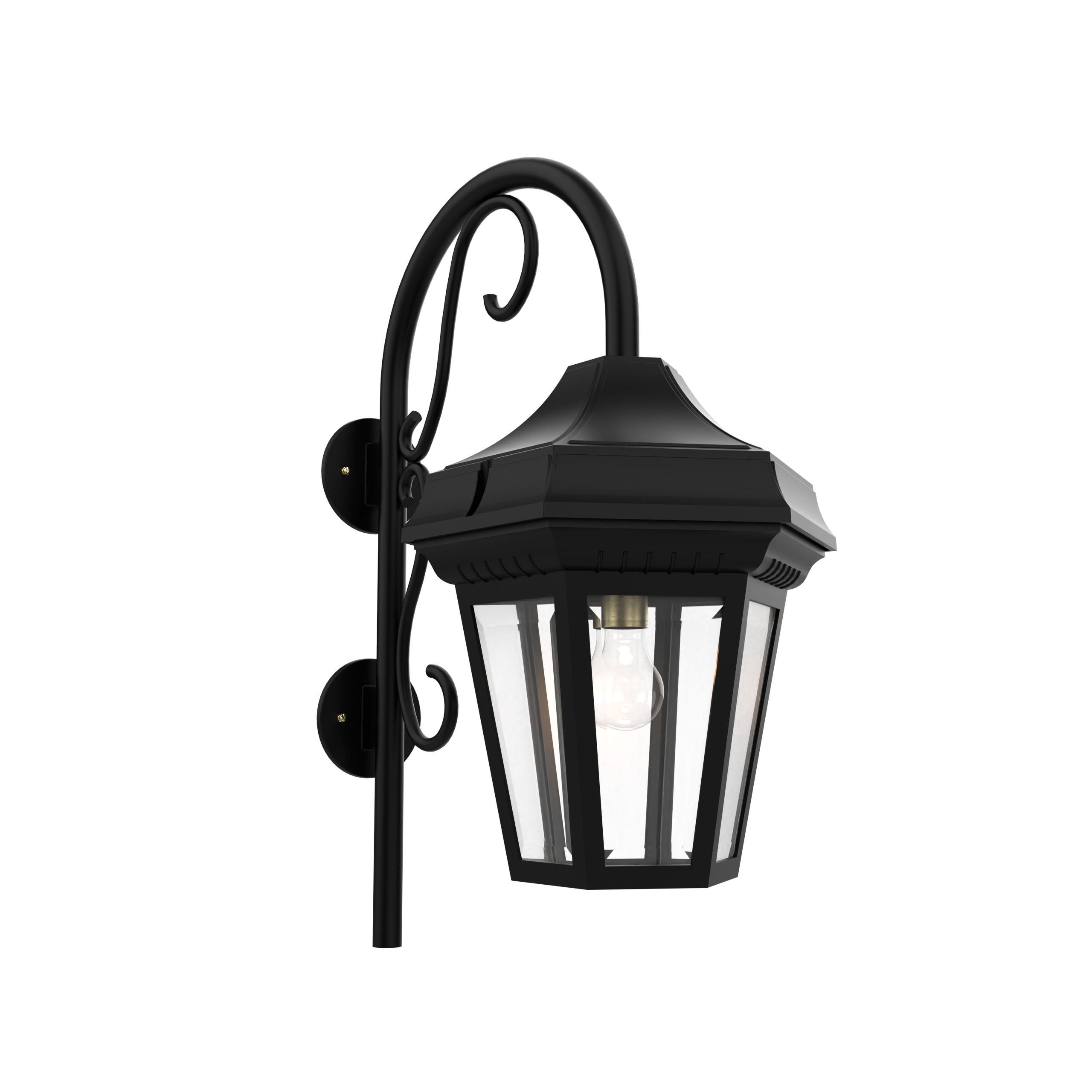 Oxford - Luminaire mural extérieur montage vers le bas avec canne fond ouvert format grand - 34893