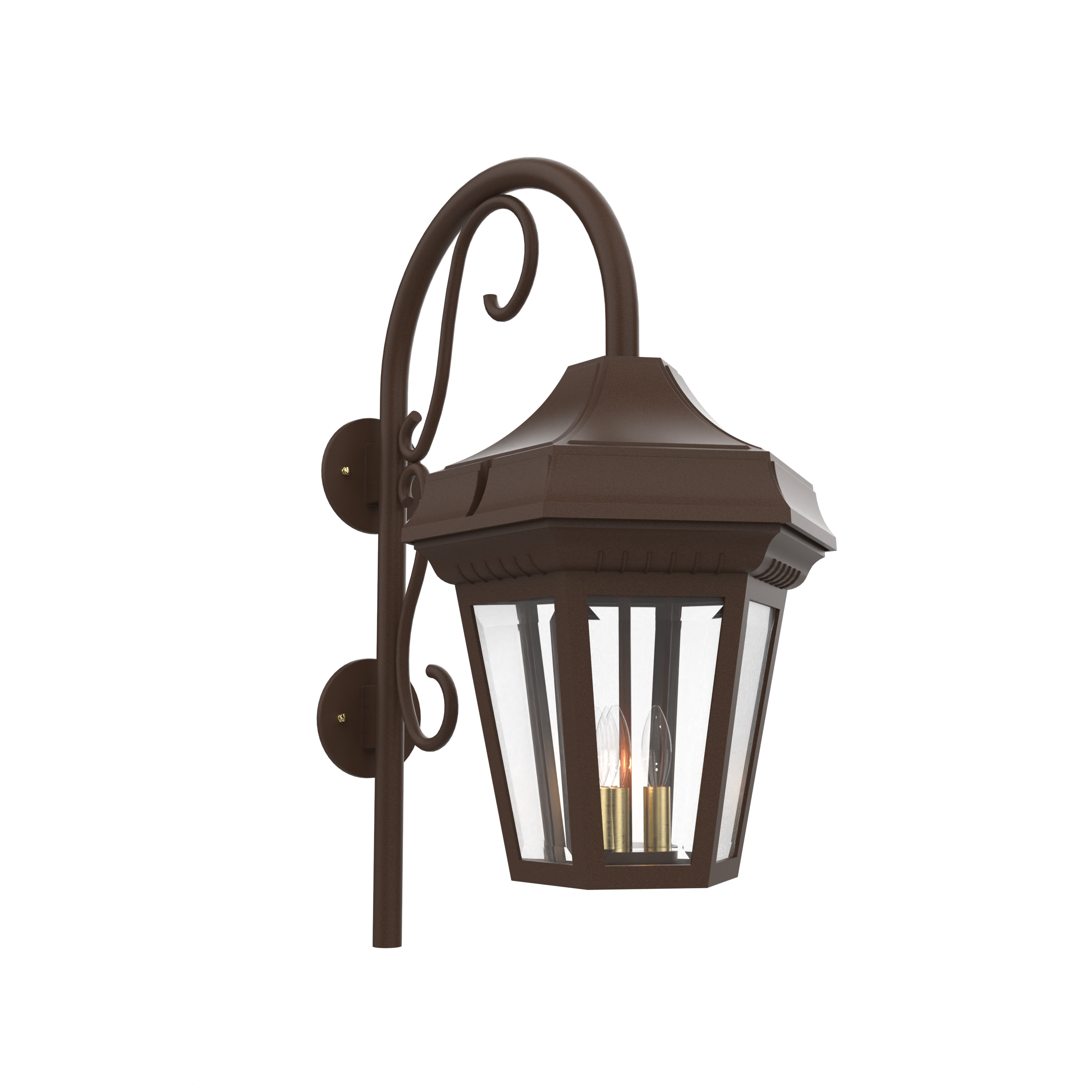 Oxford - Luminaire mural extérieur montage vers le bas avec canne fond ouvert format grand - 34893