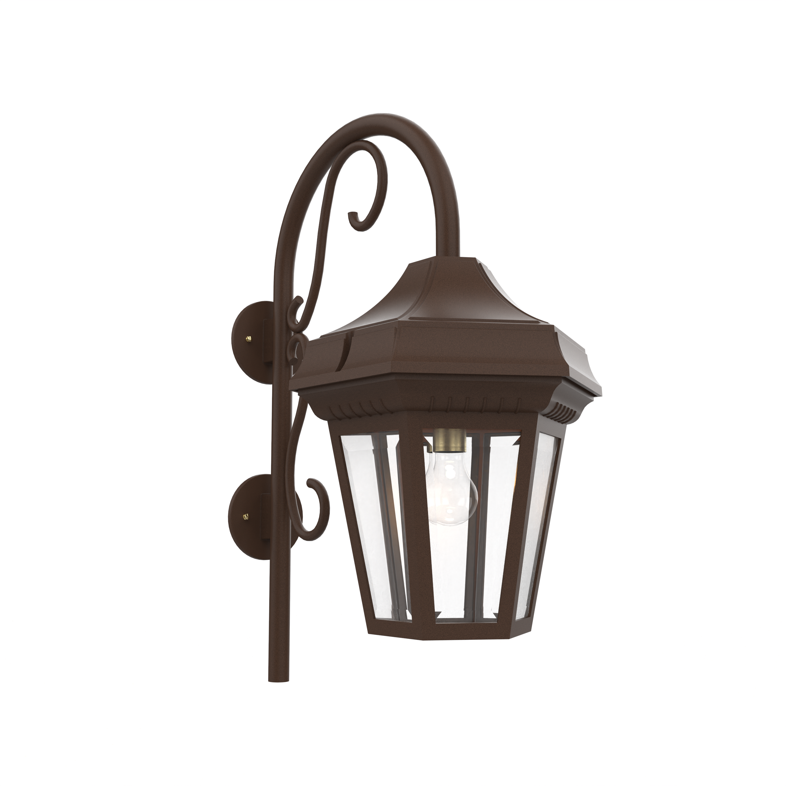 Oxford - Luminaire mural extérieur montage vers le bas avec canne fond ouvert format grand - 34893