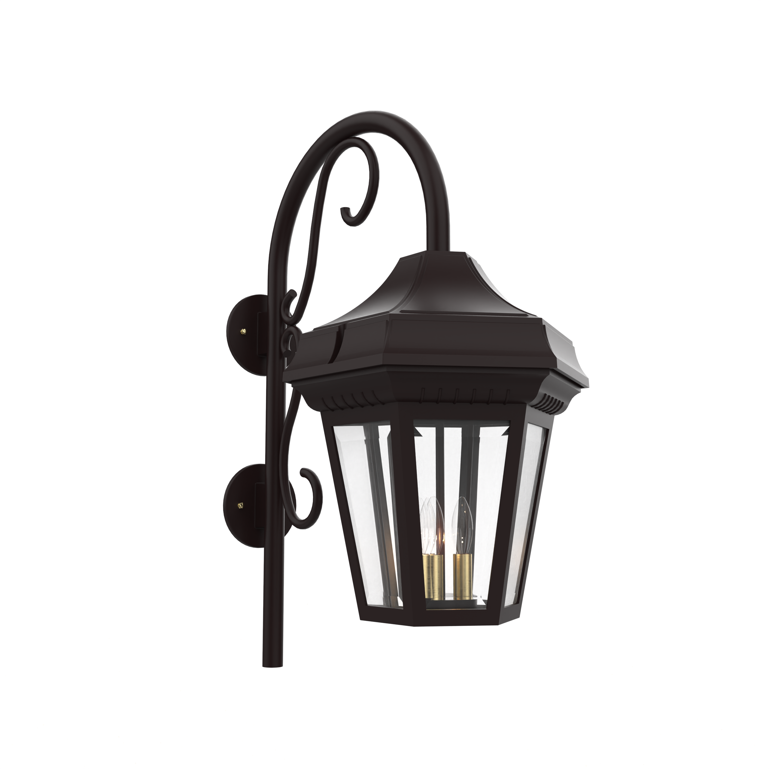 Oxford - Luminaire mural extérieur montage vers le bas avec canne fond ouvert format grand - 34893