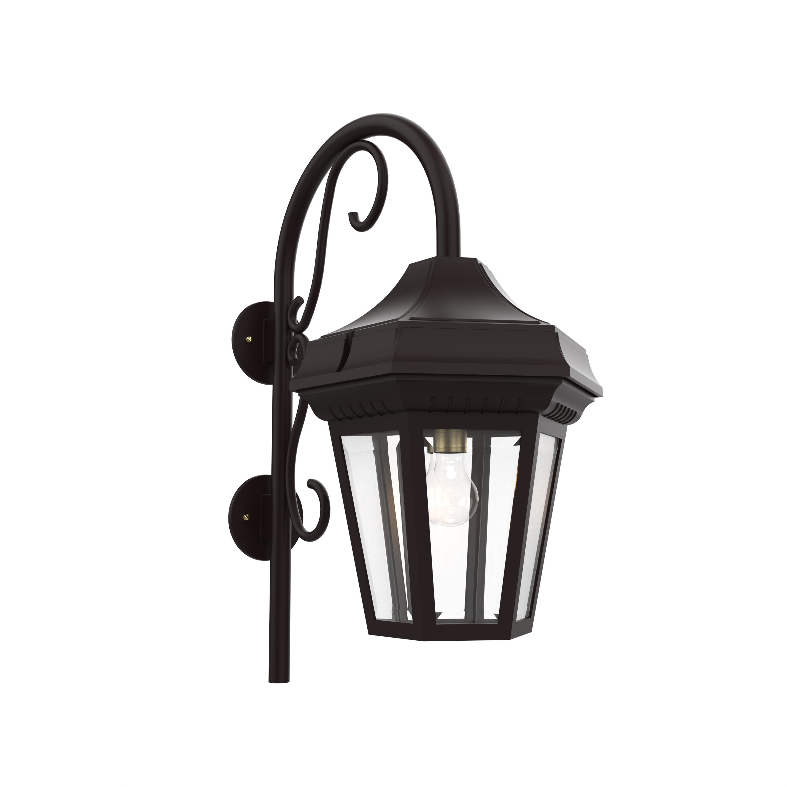 Oxford - Luminaire mural extérieur montage vers le bas avec canne fond ouvert format grand - 34893