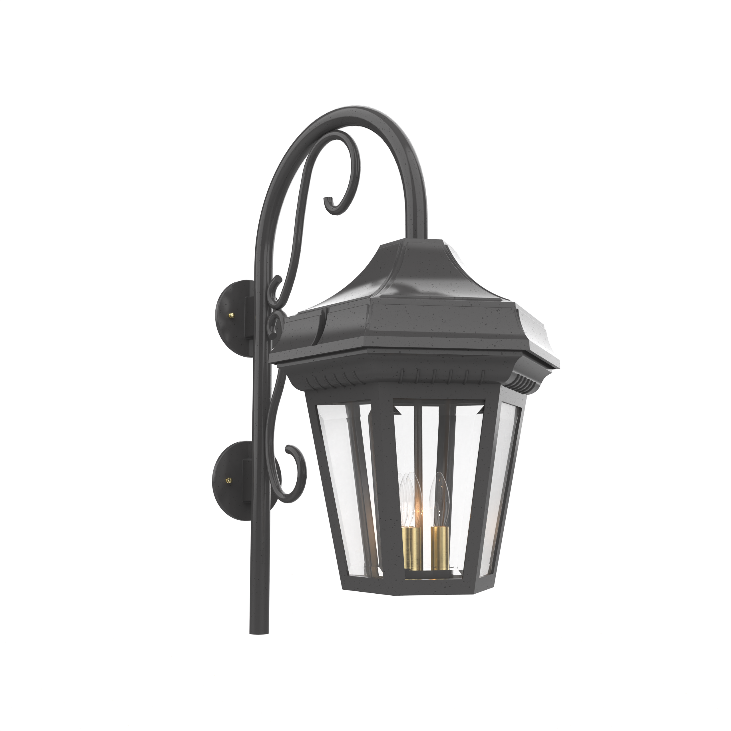 Oxford - Luminaire mural extérieur montage vers le bas avec canne fond ouvert format grand - 34893