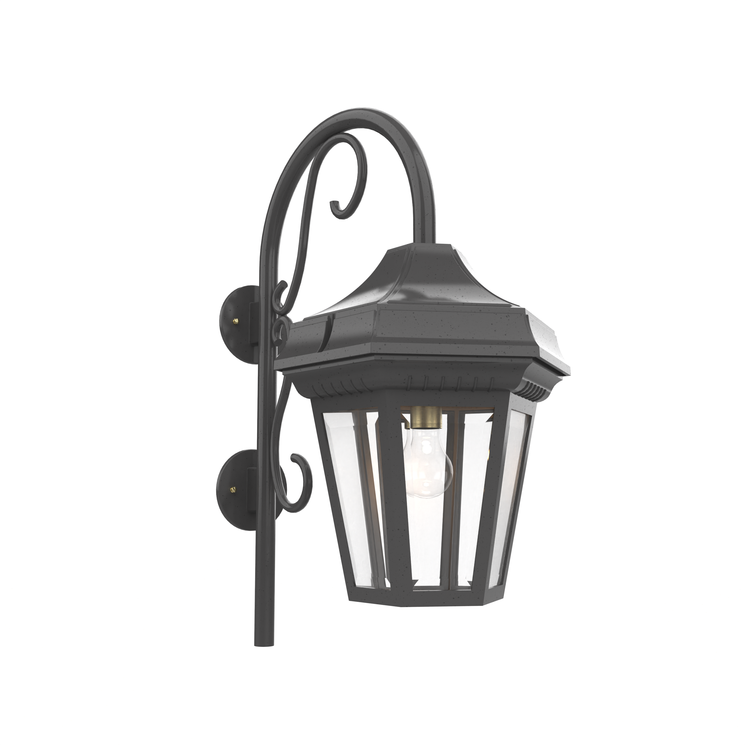 Oxford - Luminaire mural extérieur montage vers le bas avec canne fond ouvert format grand - 34893