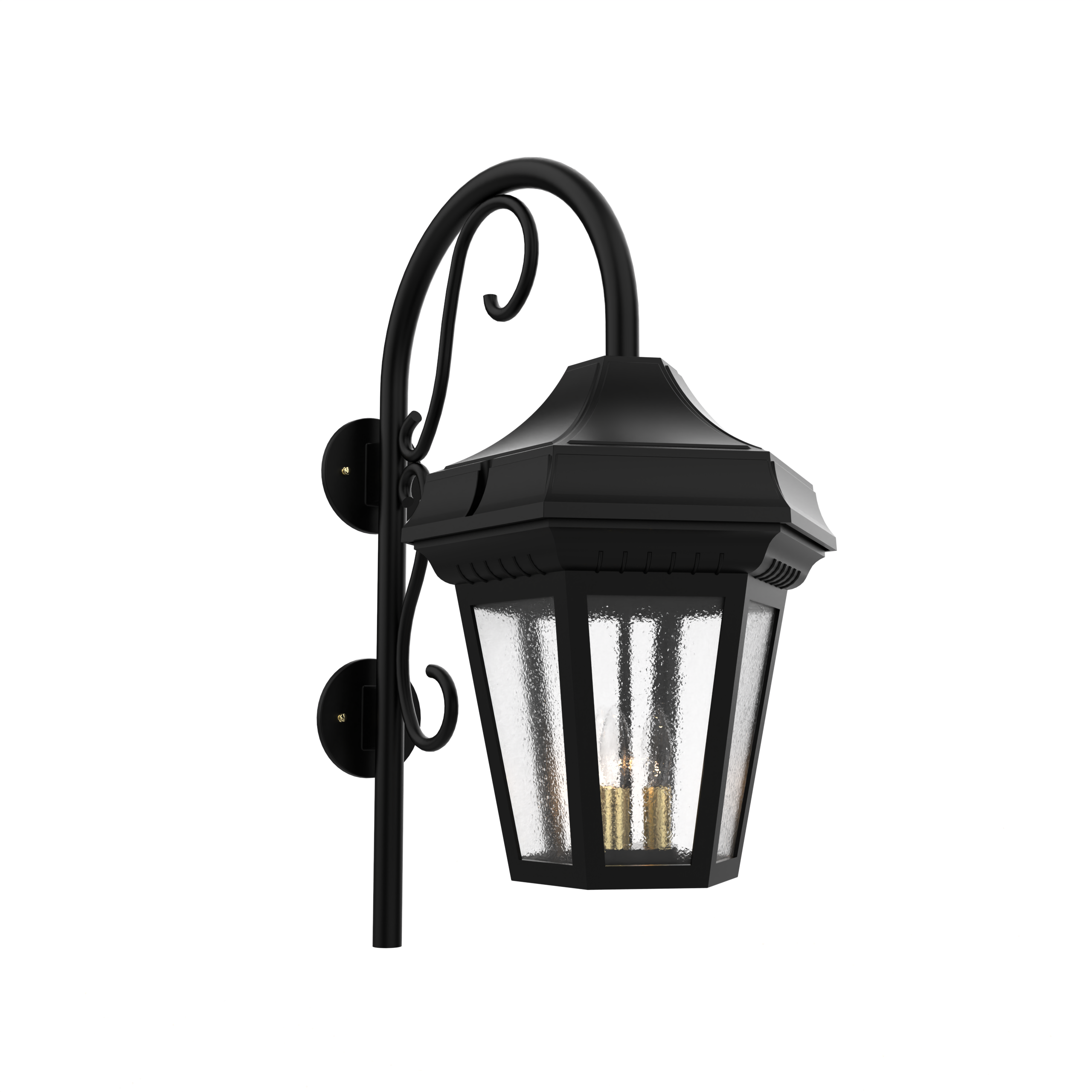 Oxford - Luminaire mural extérieur montage vers le bas avec canne fond ouvert format grand - 34893