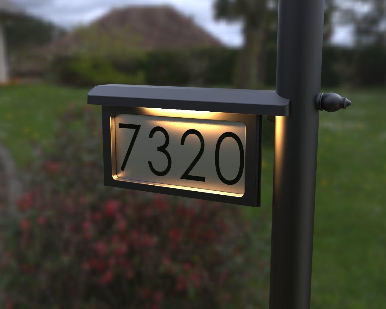 Tampa - Horizontal address plaque for post - 1776