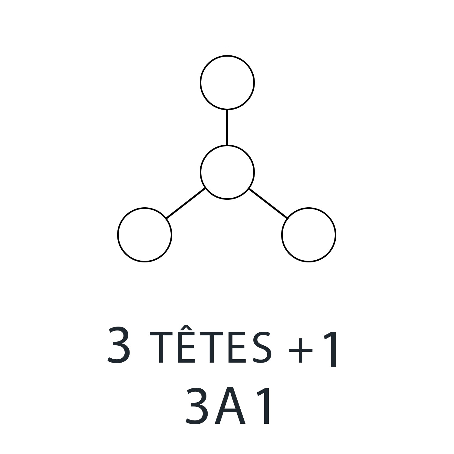 Trois têtes et une central