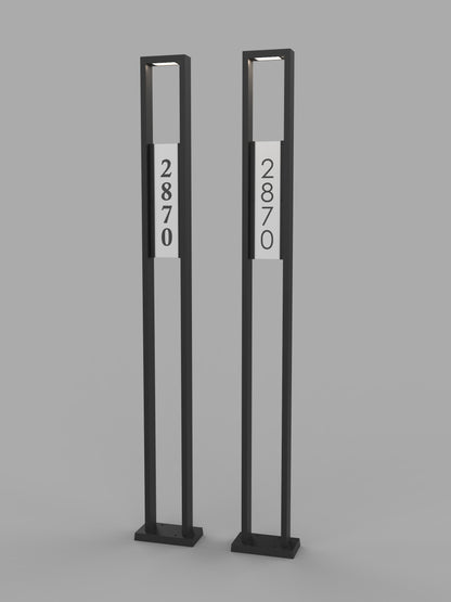 Tampa - 12 Volt Integrated LED Post Style Address Plaque - 11131