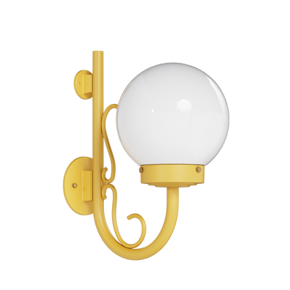 Key West - Up-Mount Wall Mount with Cane and Curl Small - 13097