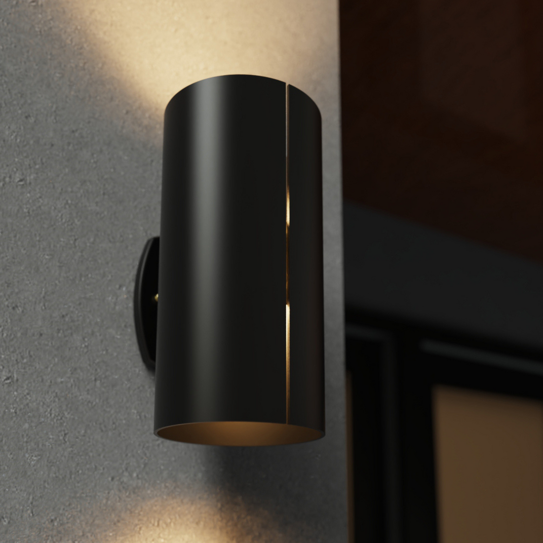 Evolution • Cylindrical outdoor wall light with slot [1842]