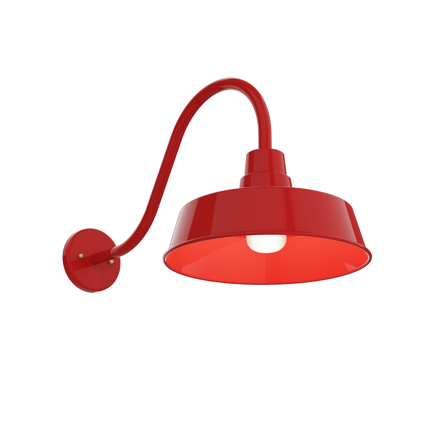 San Francisco • Luminaire mural extérieur montage vers le bas sur col de cygne fond ouvert format moyen [22992]