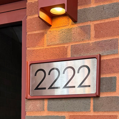 Cast • Stainless steel address plaque [1778]