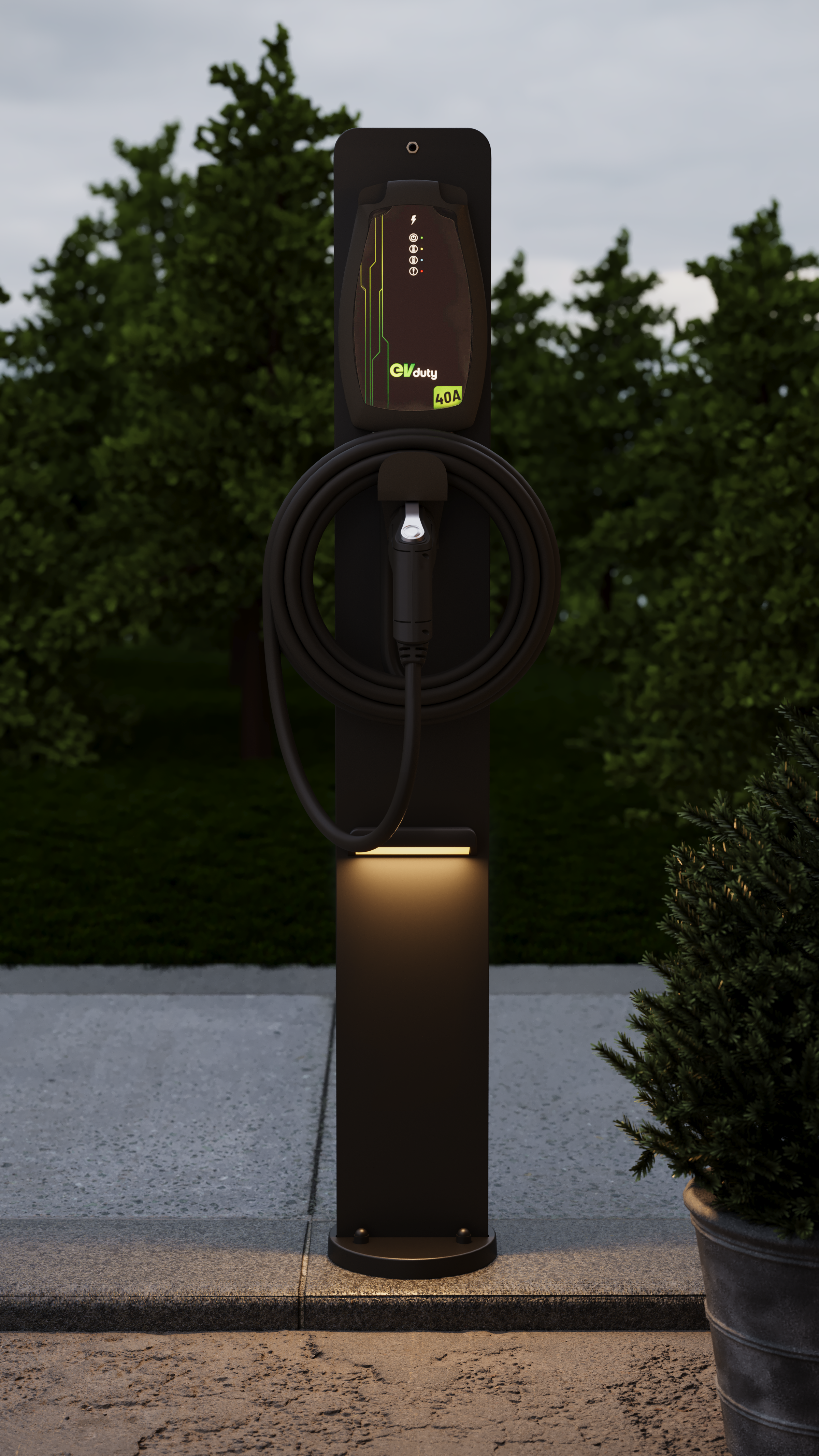 SNOC Universal EVC Pedestal • for residential electric vehicle charging station • P1