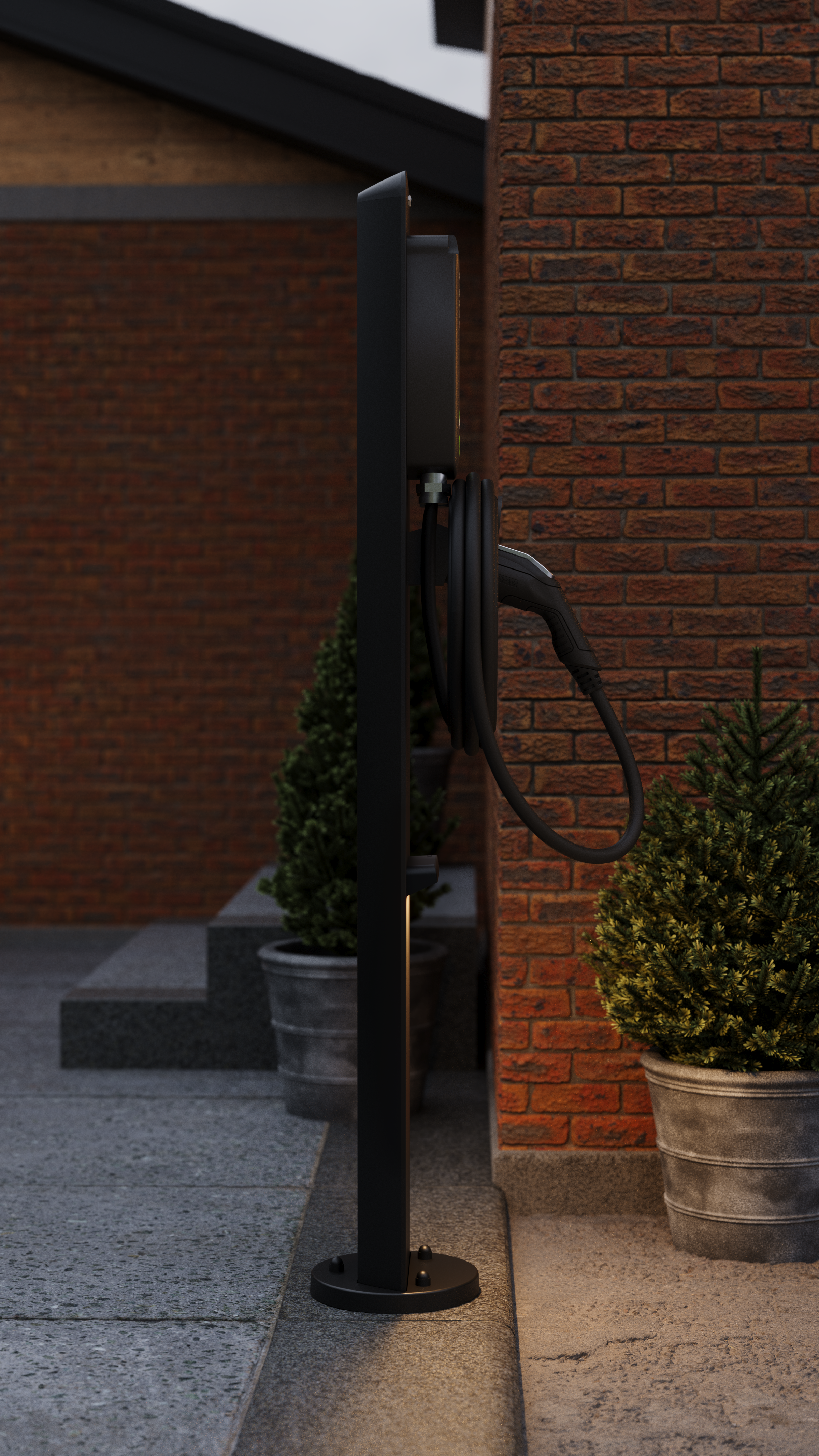 SNOC Universal EVC Pedestal • for residential electric vehicle charging station • P1