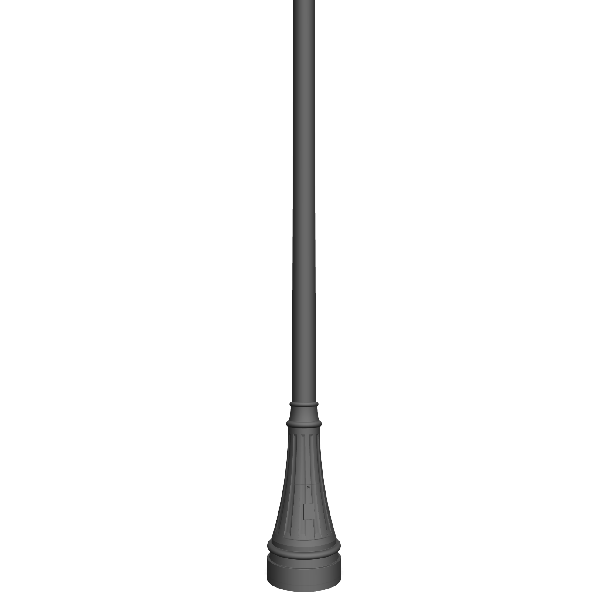 Commercial - 4 inch round aluminum post on fluted flared base [BA4R]