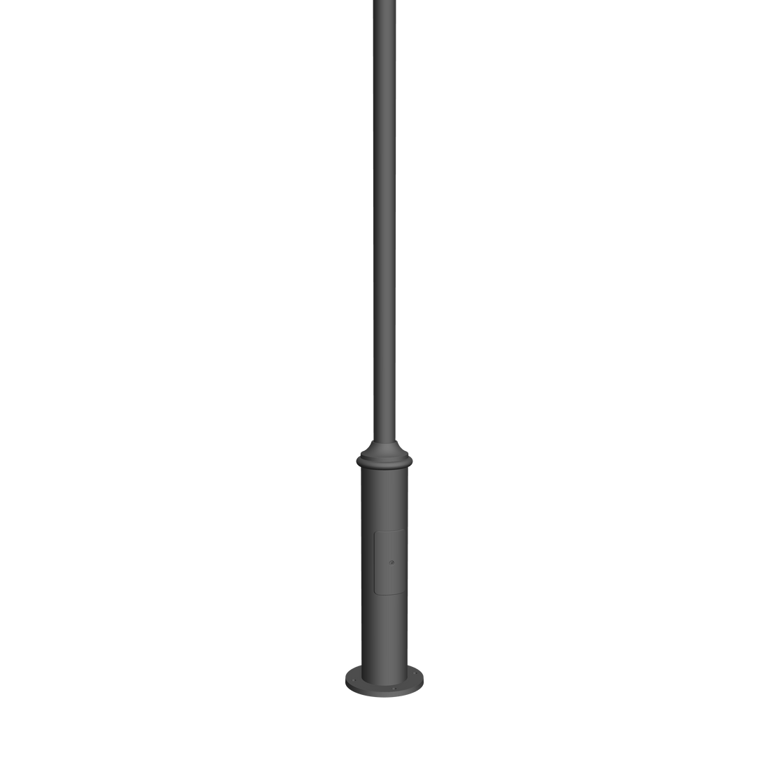 Commercial - 4 inch round aluminum post on muffler base [DA4R]