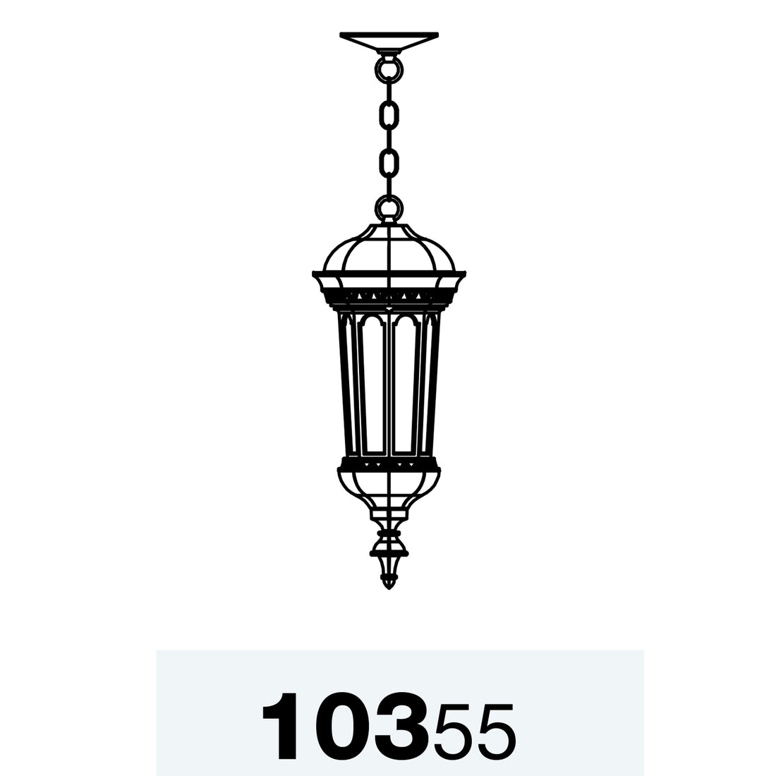 Small Format Milan - Ceiling mounting with chain small format - 10350 – SNOC