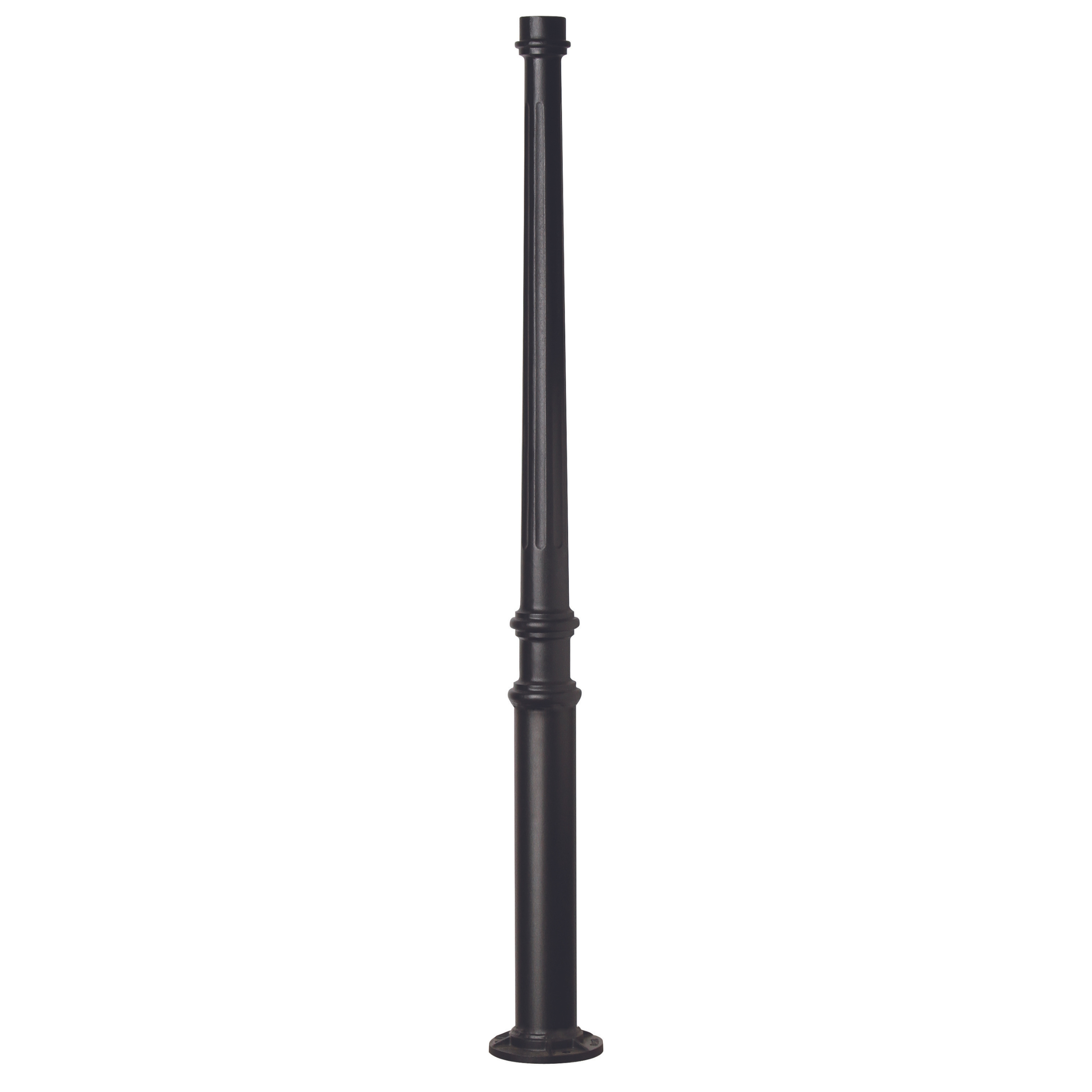 Aluminum post - Tapered round base with anchor bolts