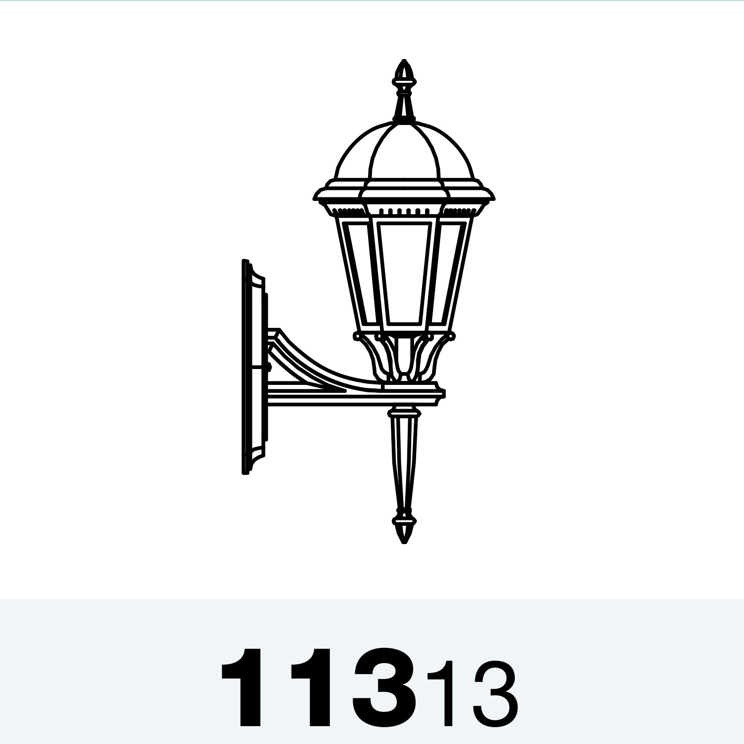 Sturbridge - Wall mount up with small finial - 11313