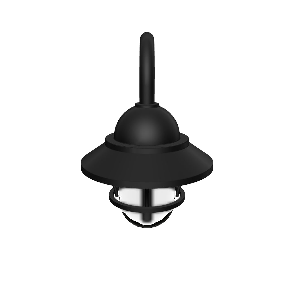 San Francisco - Downward Cane Mount with Globe and Small Grid - 12299