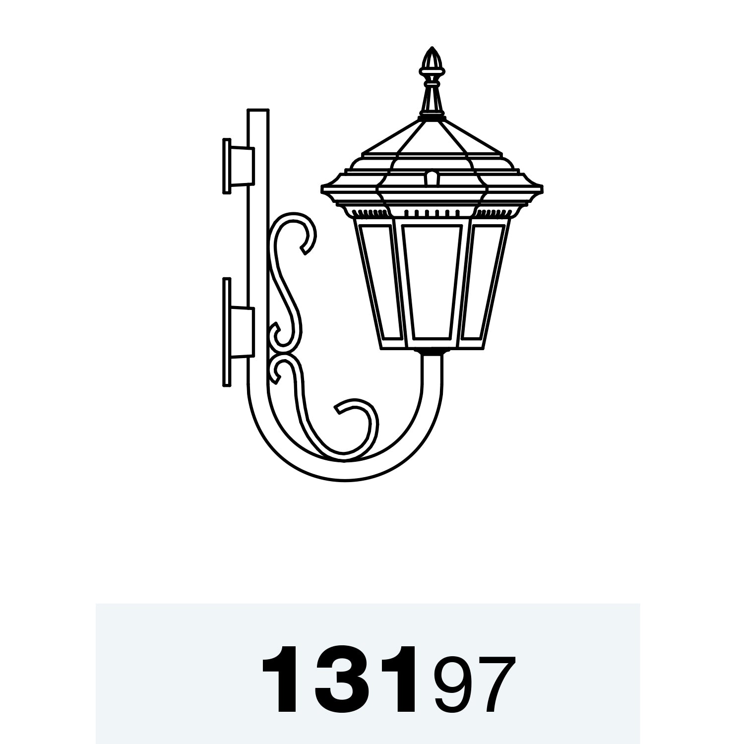 Montreal Wall mount up with cane small 13197 SNOC